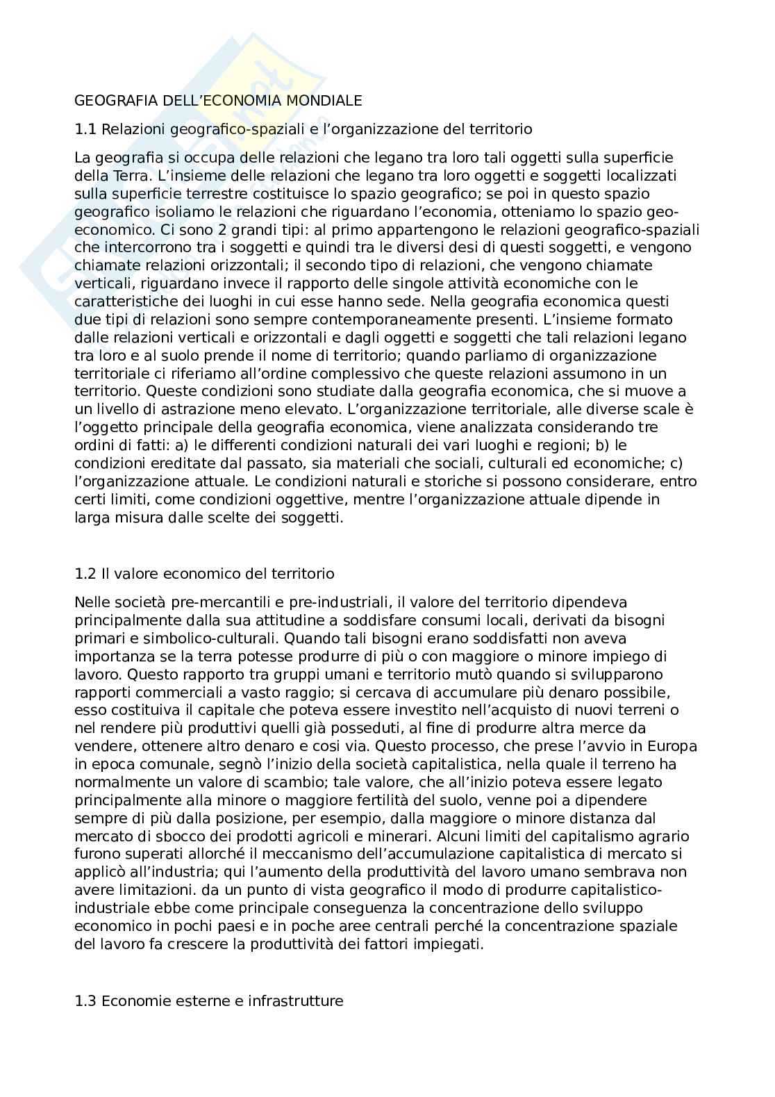 Geografia economica e urbana Pag. 1