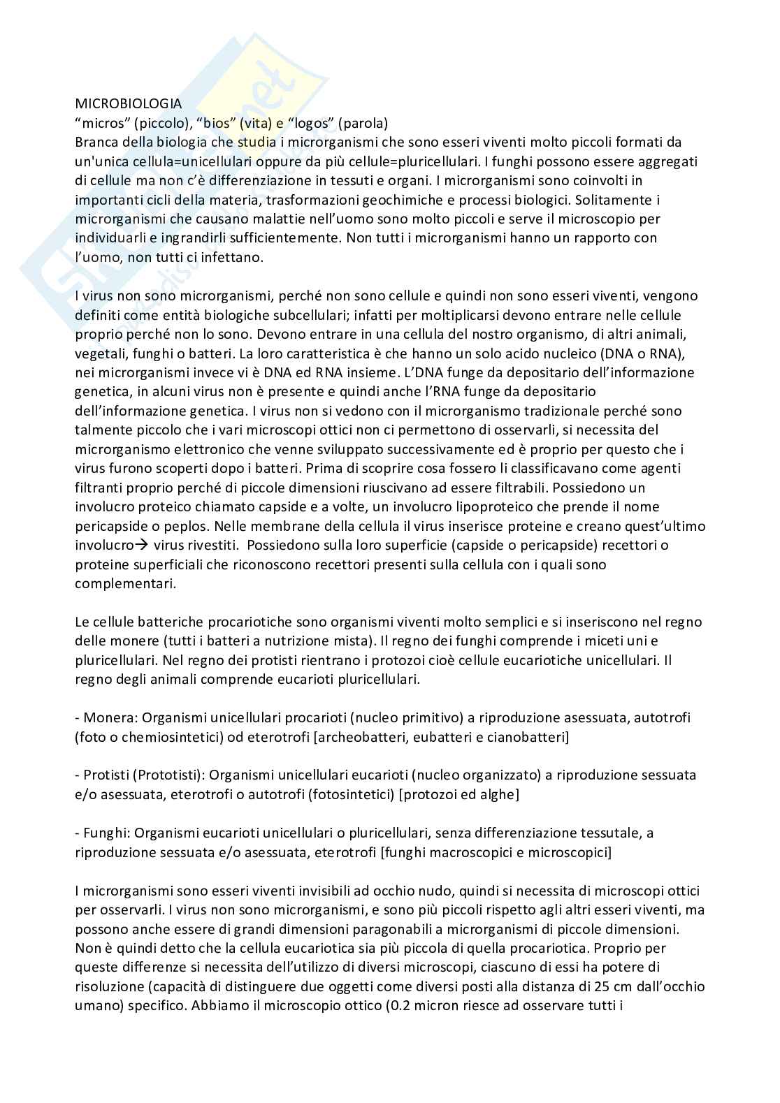 Microbiologia Pag. 1
