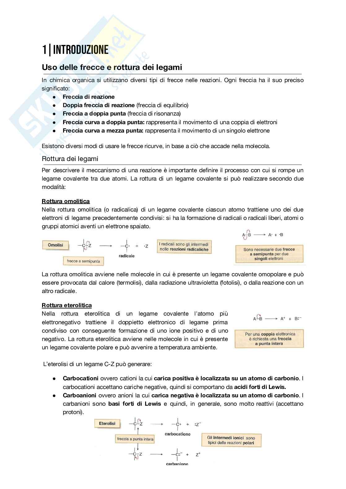 Appunti di Chimica organica 1  Pag. 1