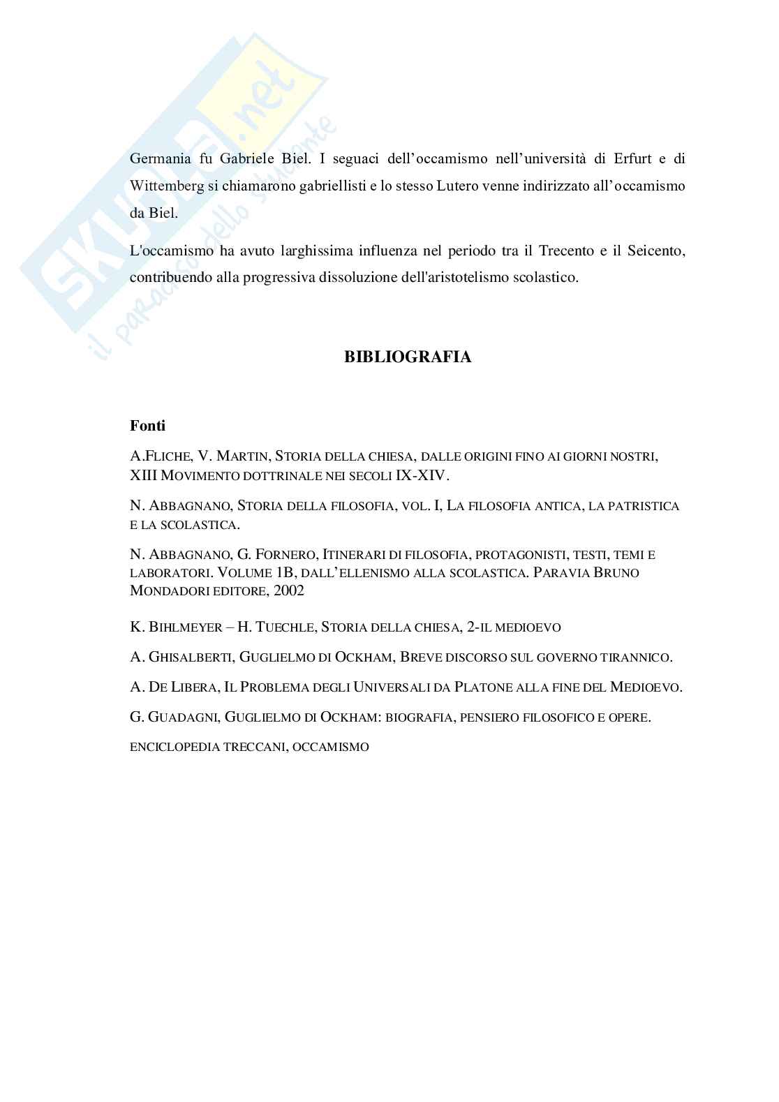 Guglielmo di Occam e il nominalismo Pag. 11