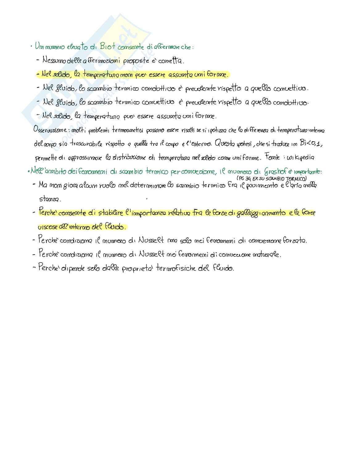 Esempi quiz exercise Applicazioni avanzate di fisica tecnica Pag. 11