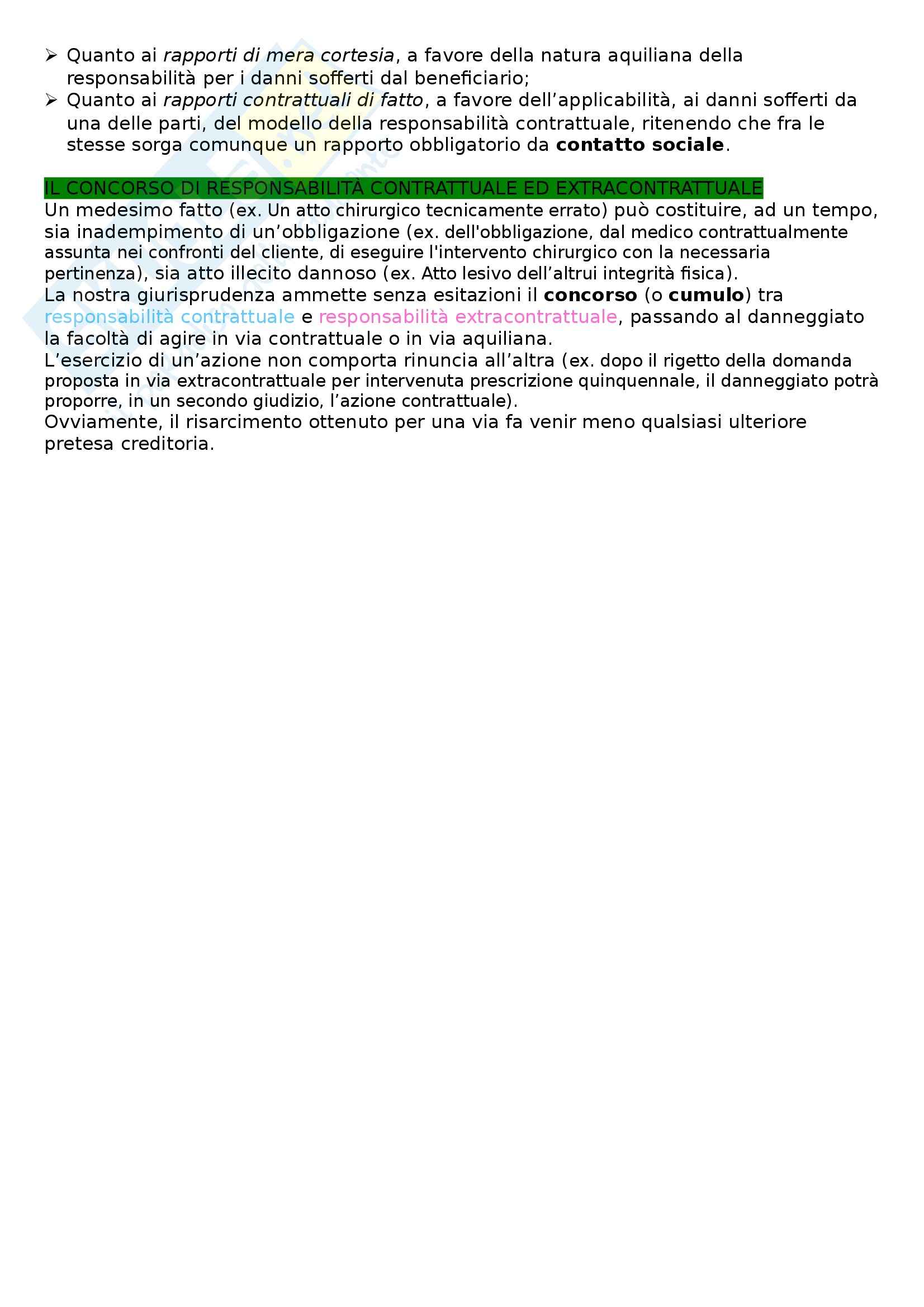 Riassunto esame Diritto Privato, prof. Zaccheo, libro consigliato Manuale di Diritto Privato: sulle Obbligazioni, Torrente, Schlesinger Pag. 21