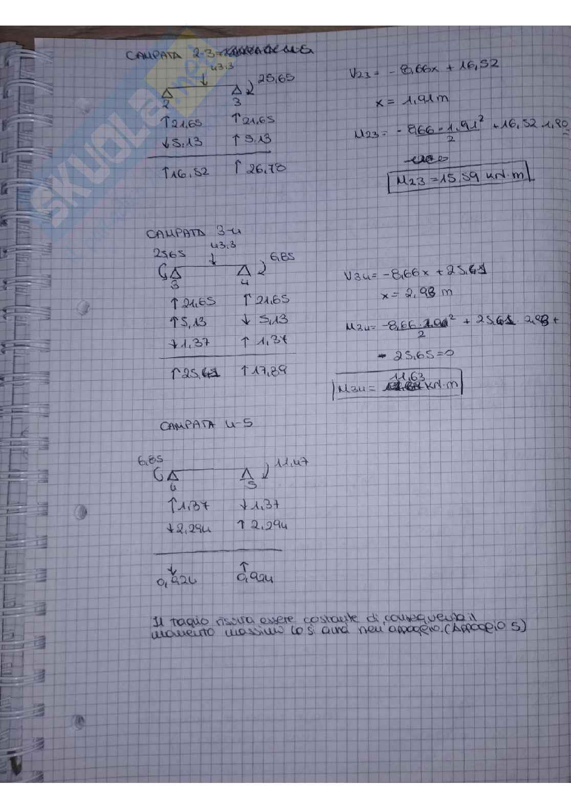Prove d'esame Tecnica delle costruzioni Pag. 61