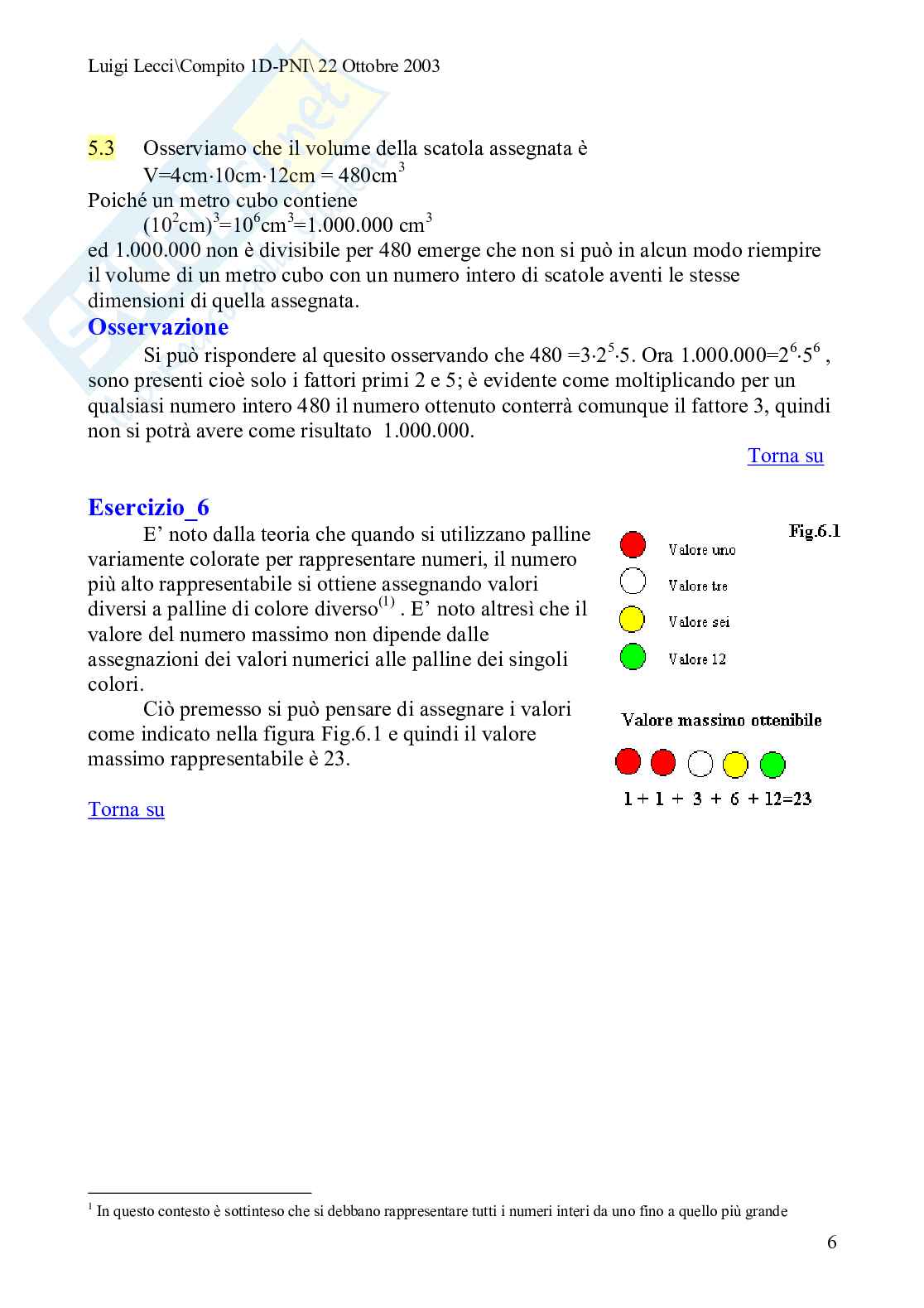 Compito in classe I liceo scientifico Pag. 6
