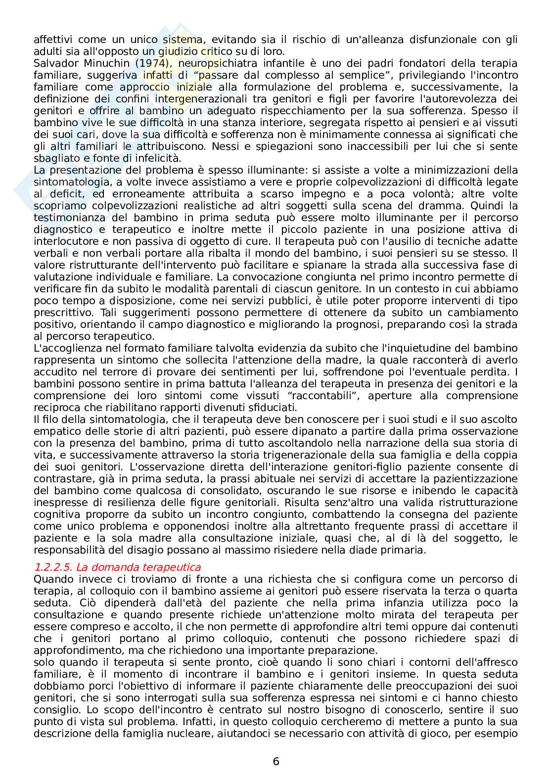 Riassunto esame Metodi di valutazione in contesti traumatici, Prof. Miragoli Sarah, libro consigliato Entrare in terapia: le sette porte della terapia sistemica, Sorrentino, Selvini e Cirillo Pag. 6