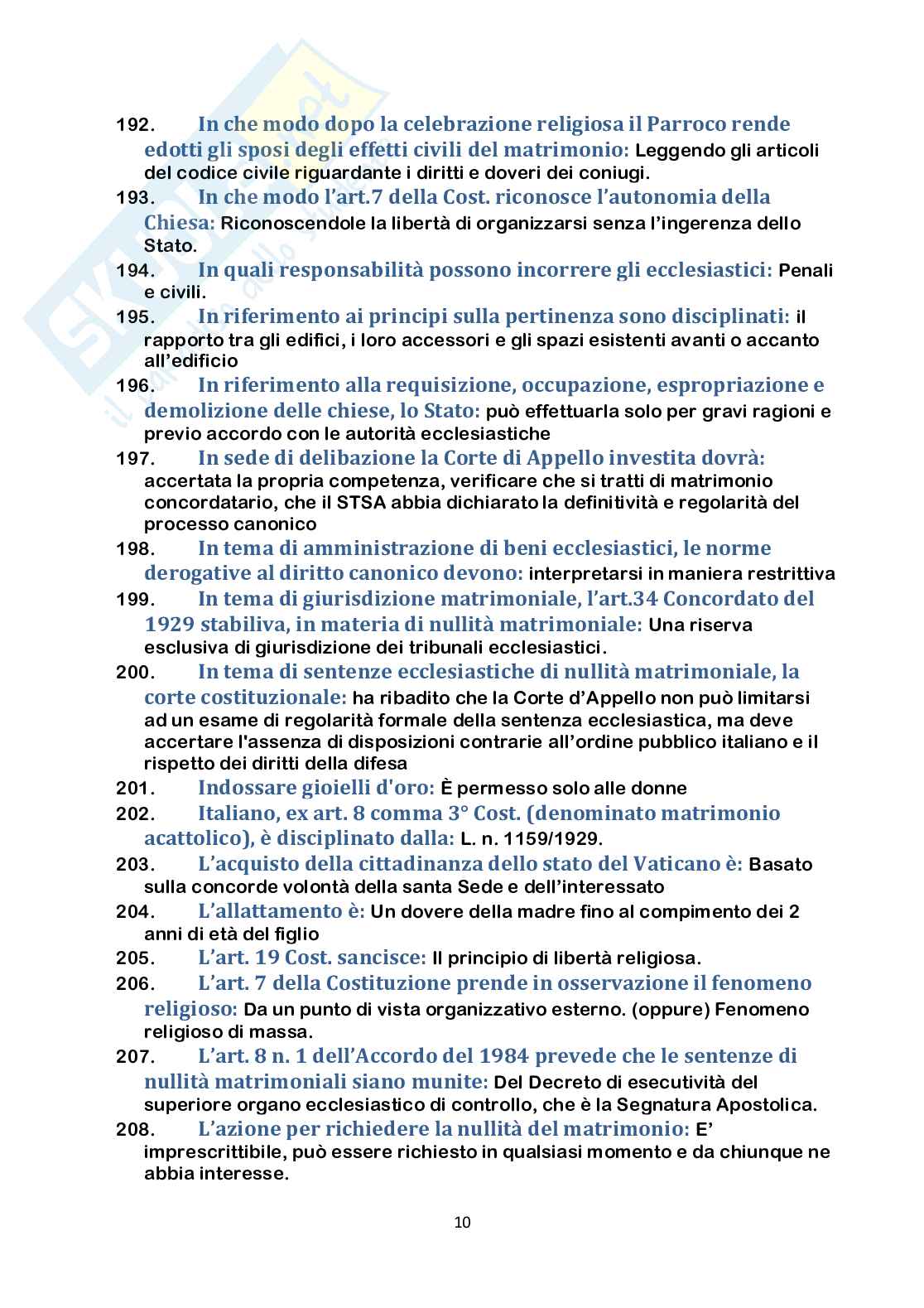 Paniere nuovo (2026) di Diritto ecclesiastico  Pag. 11