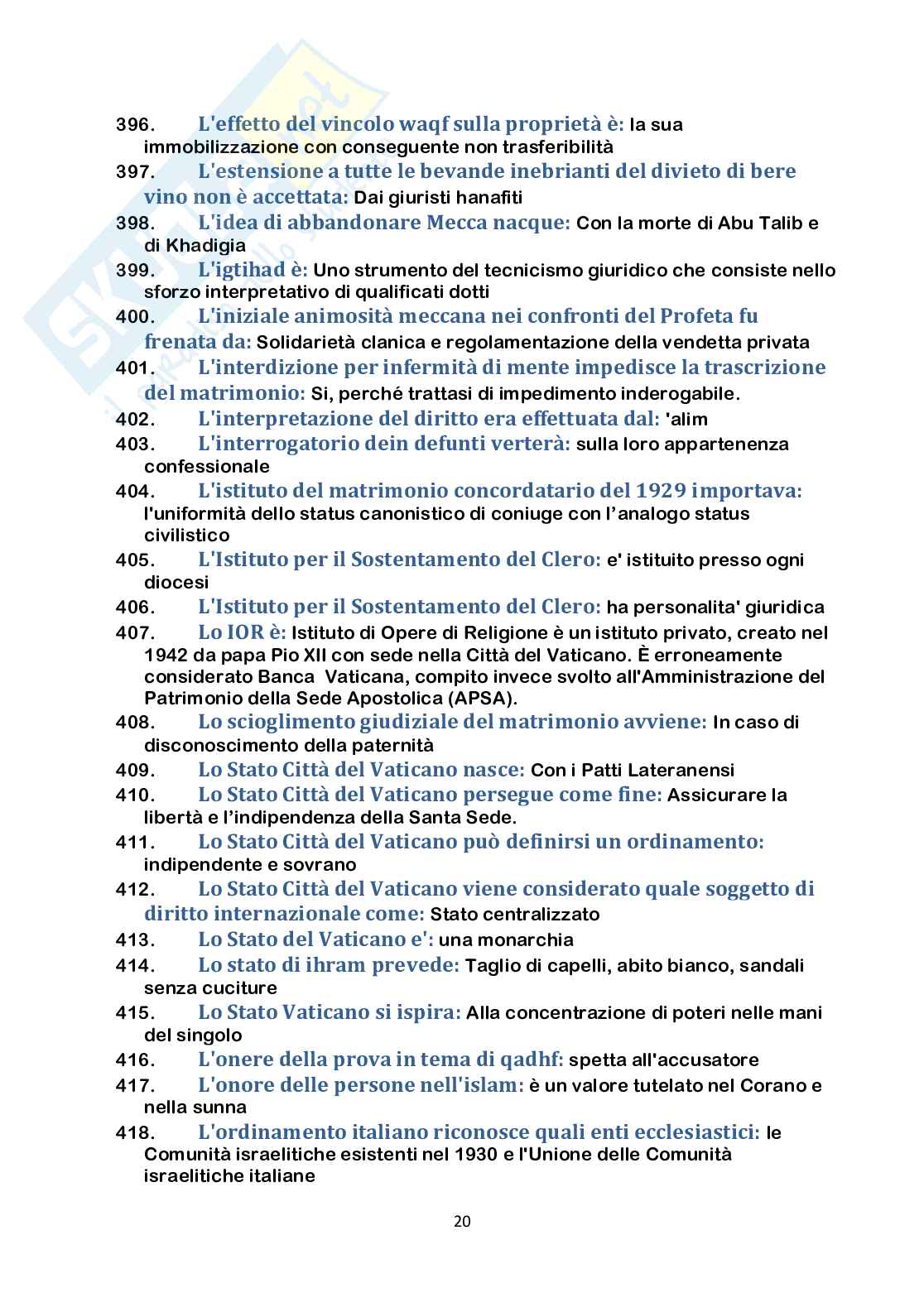 Paniere nuovo (2026) di Diritto ecclesiastico  Pag. 21