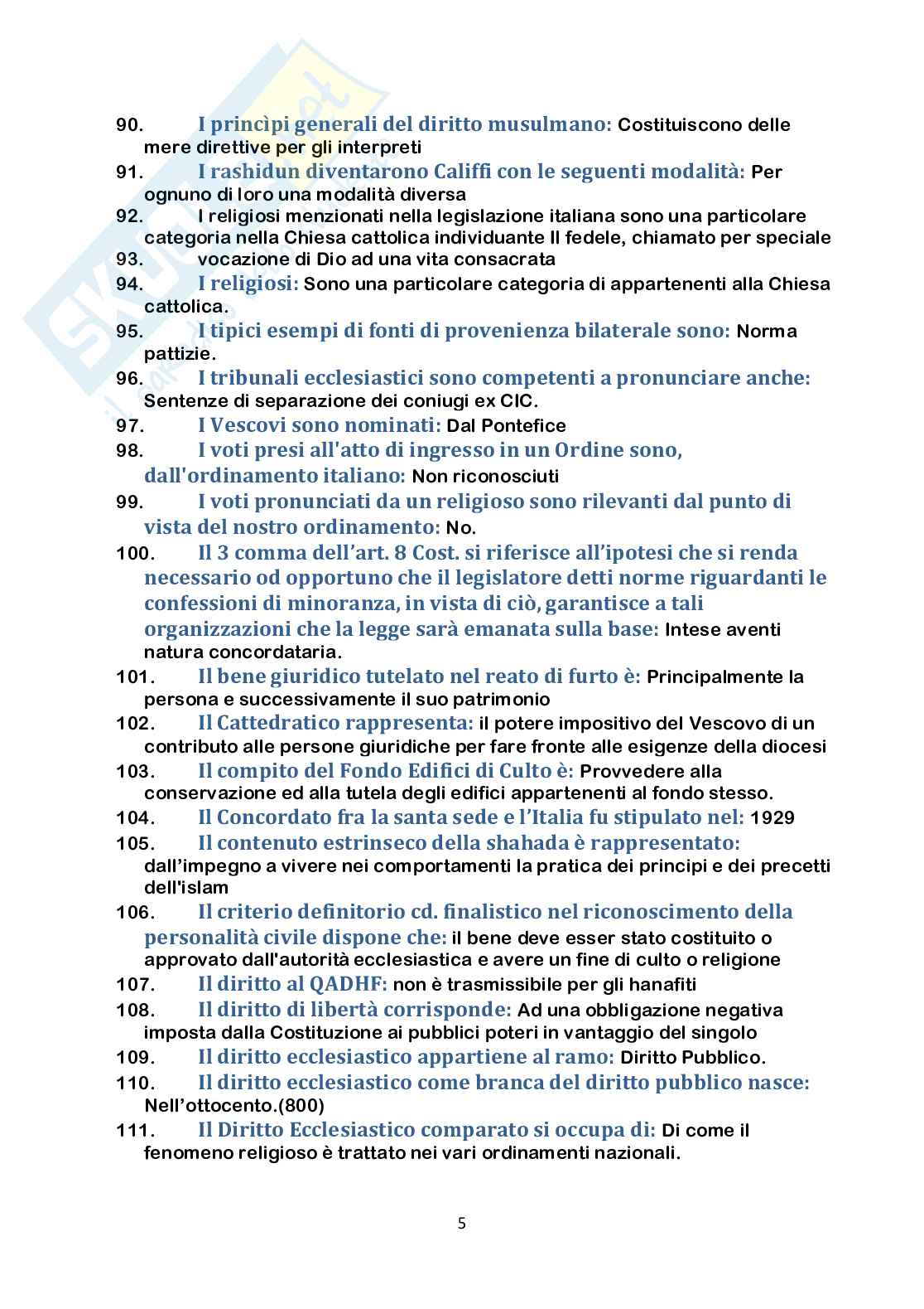 Paniere nuovo (2026) di Diritto ecclesiastico  Pag. 6