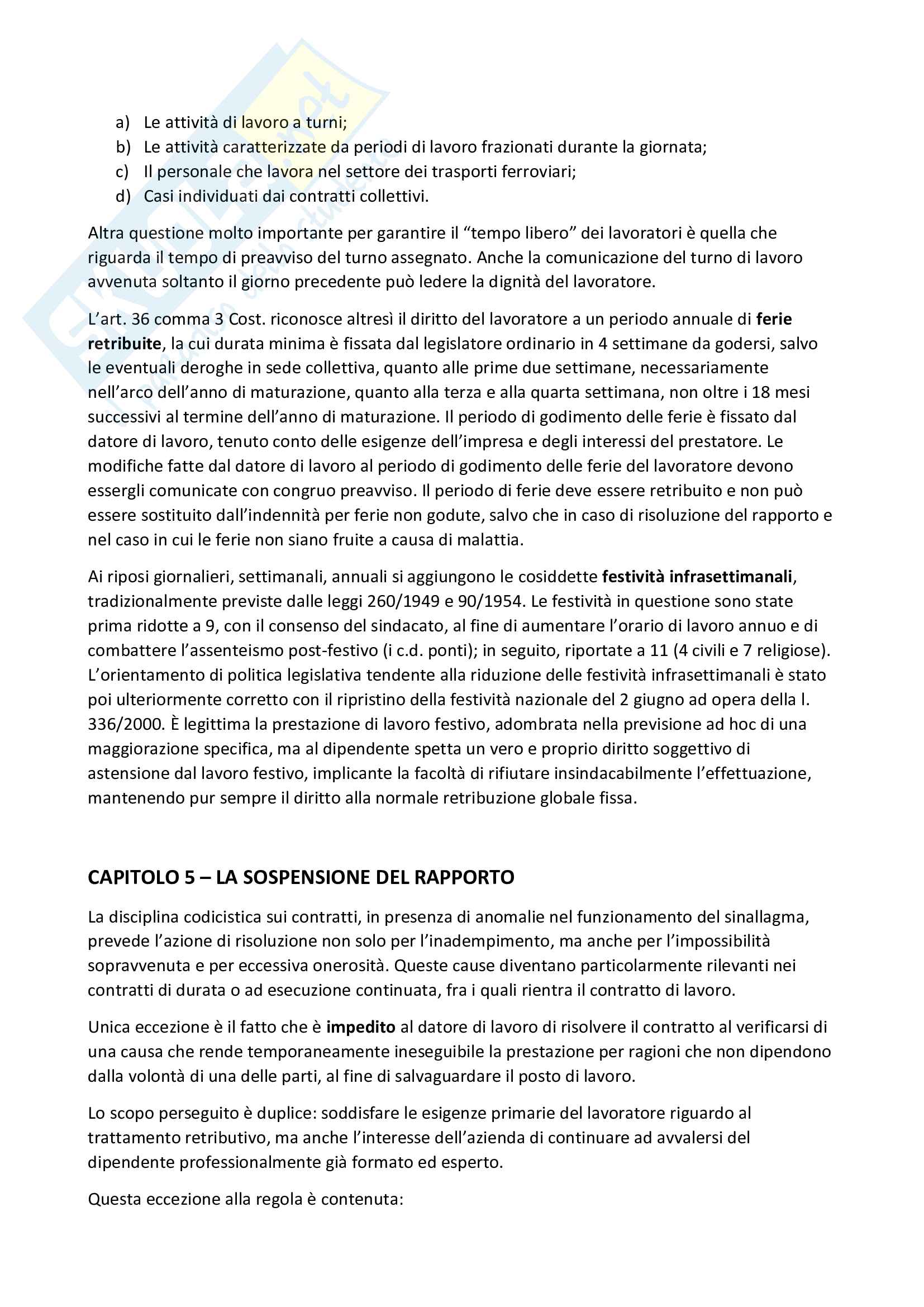 Riassunto esame Introduzione al diritto del lavoro, prof. Catalini, libro consigliato Diritto del lavoro e della previdenza sociale, Di Stasi Pag. 36