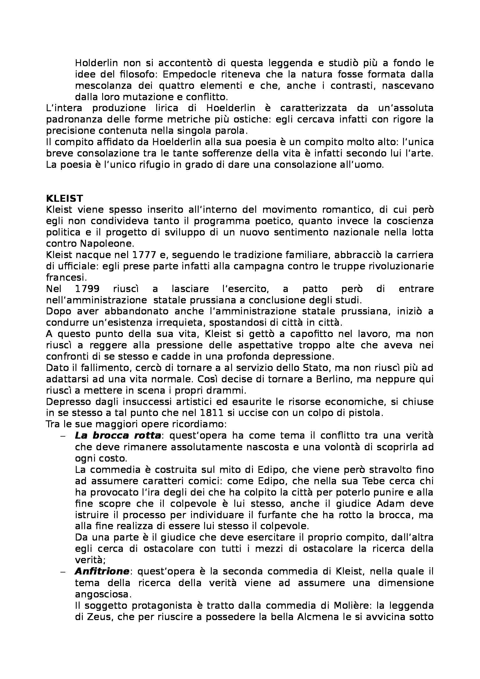 Storia della Letteratura Tedesca - Classicismo e Romanticismo Pag. 11