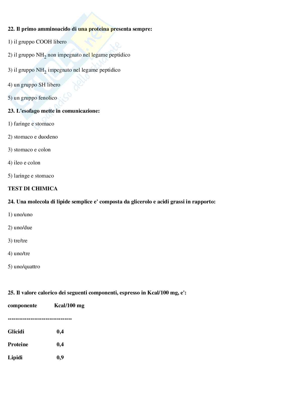 1997 Odontoiatria: test di ammissione Pag. 6