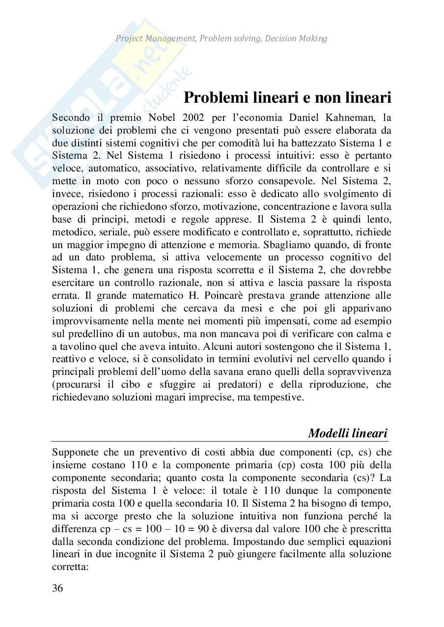 Project Management, Problem solving, Decision Making (ebook) Pag. 36