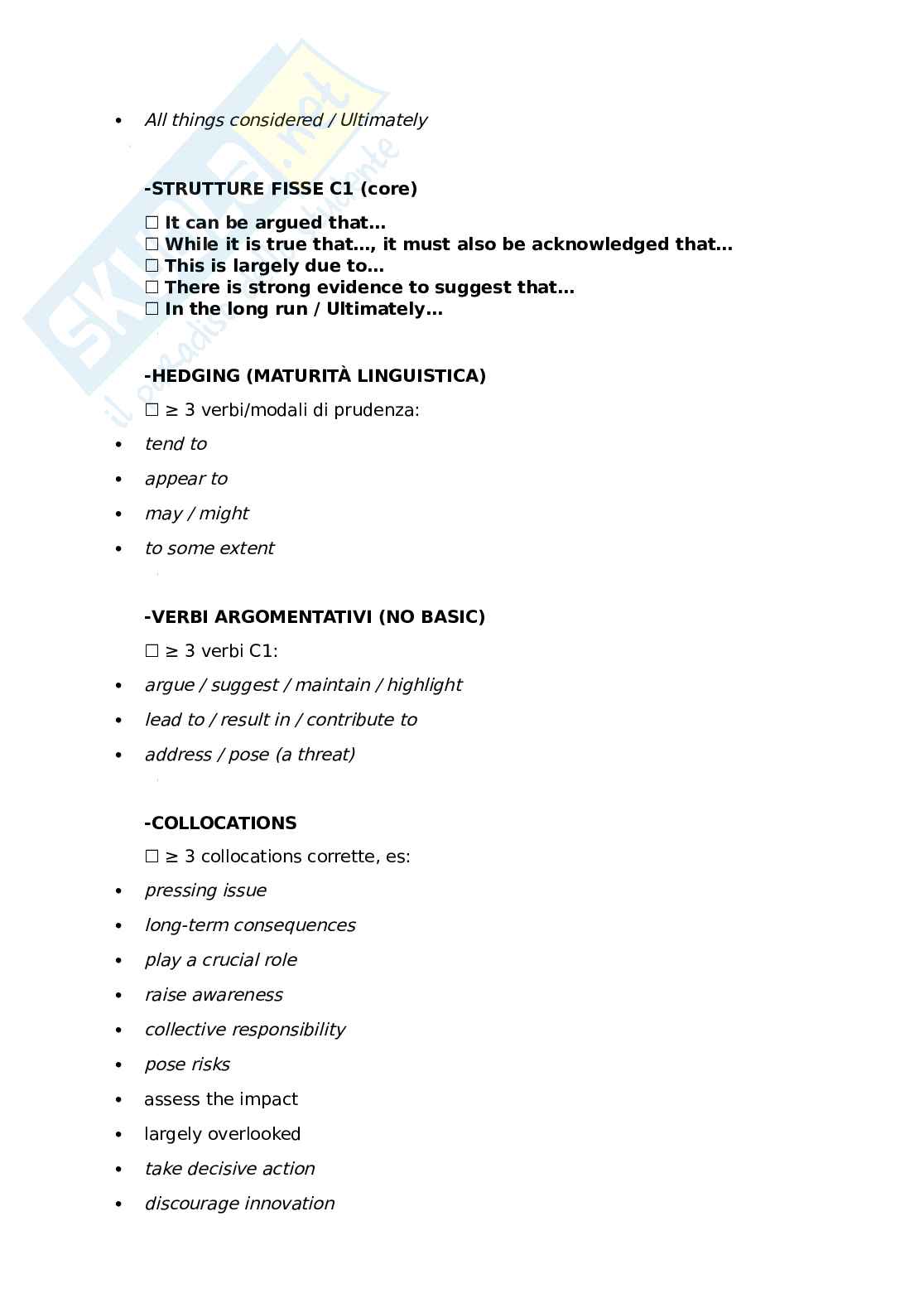 Teoria ed esercizi per C1 scritto Lingua e traduzione inglese 3 anno Pag. 6