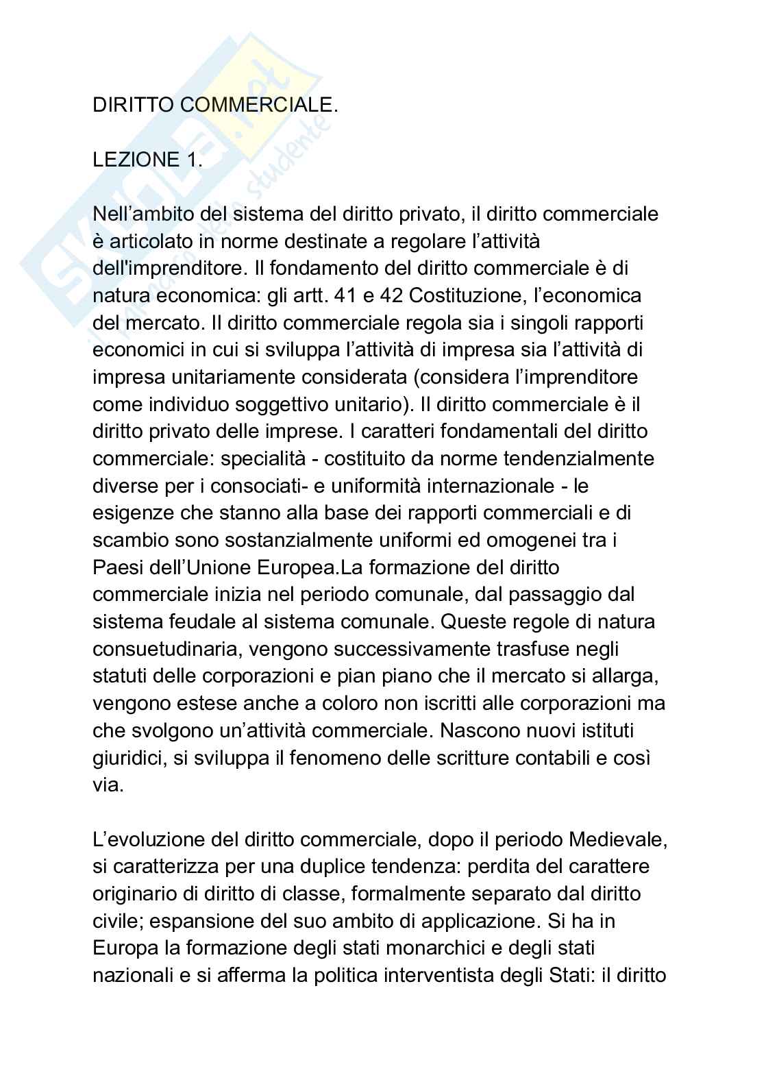 Diritto commerciale Pag. 1