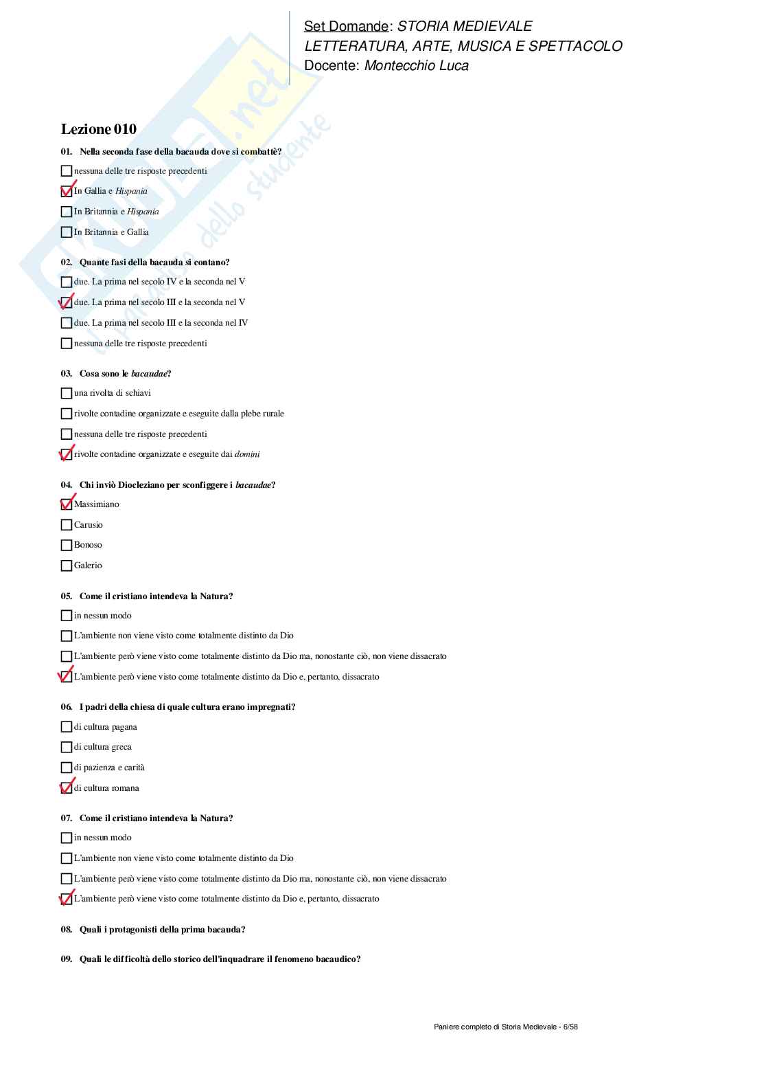 Paniere nuovo completo di Storia medievale  Pag. 6