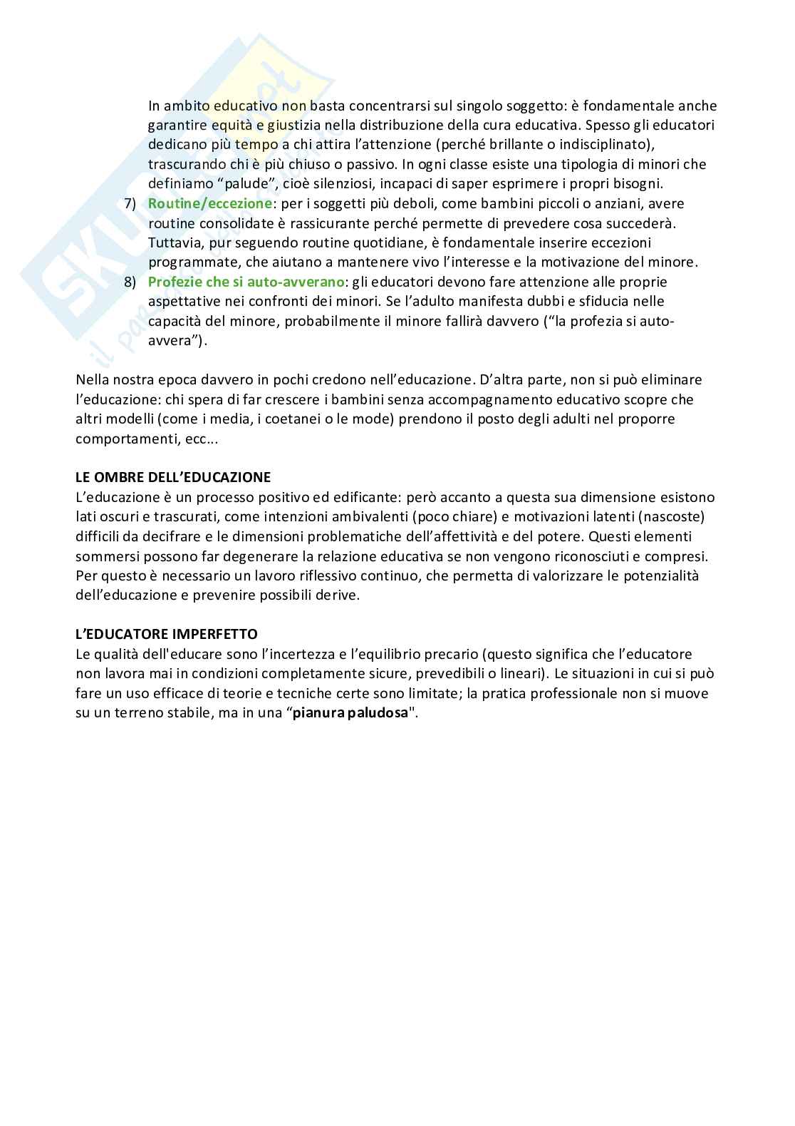 Riassunto esame Pedagogia generale, Prof. Priore Alessandra, libro consigliato Pedagogia generale, Kanizsa Pag. 11