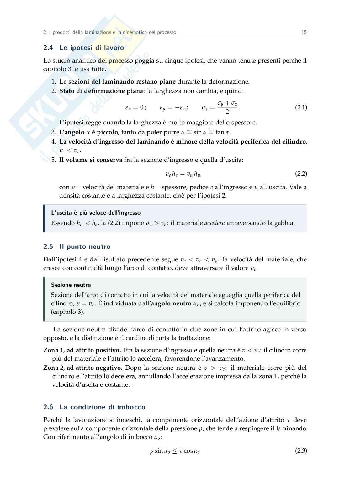 Appunti Tecnologie di formatura, modulo plasticità - secondo parziale Pag. 16
