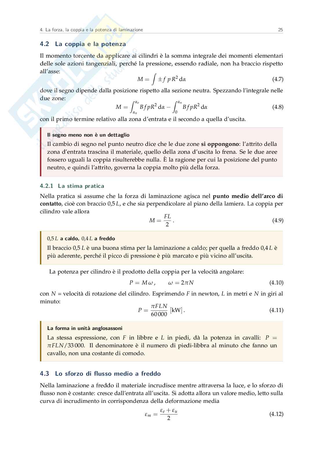 Appunti Tecnologie di formatura, modulo plasticità - secondo parziale Pag. 26