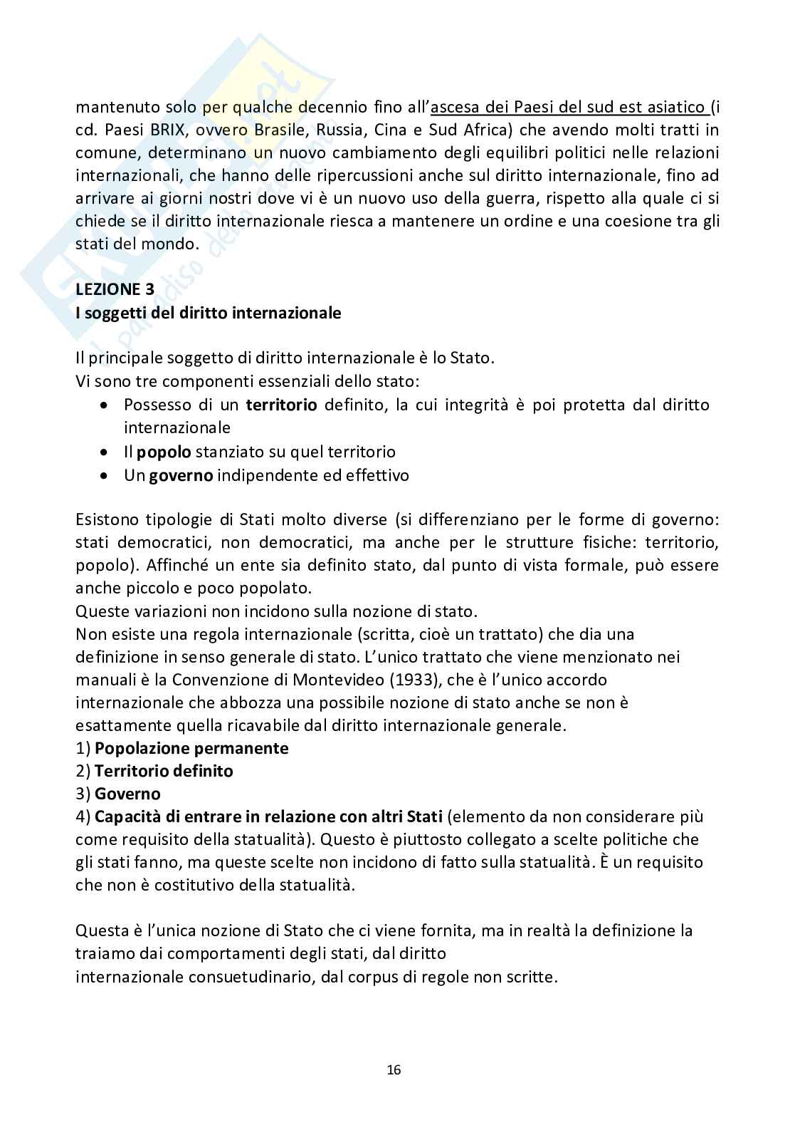 Diritto internazionale Pag. 16