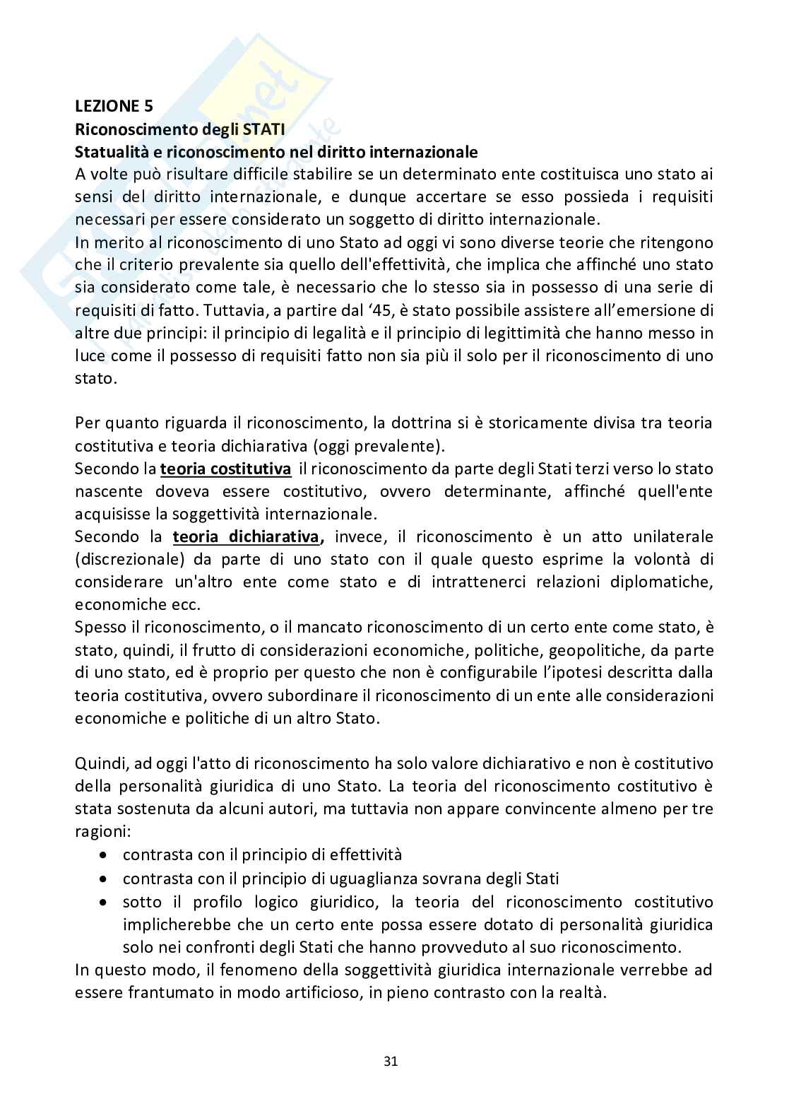 Diritto internazionale Pag. 31