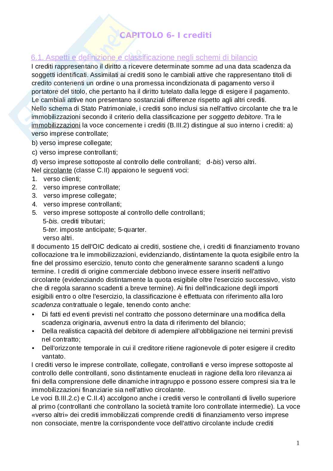 Appunti Contabilità e bilancio, secondo parziale  Pag. 1