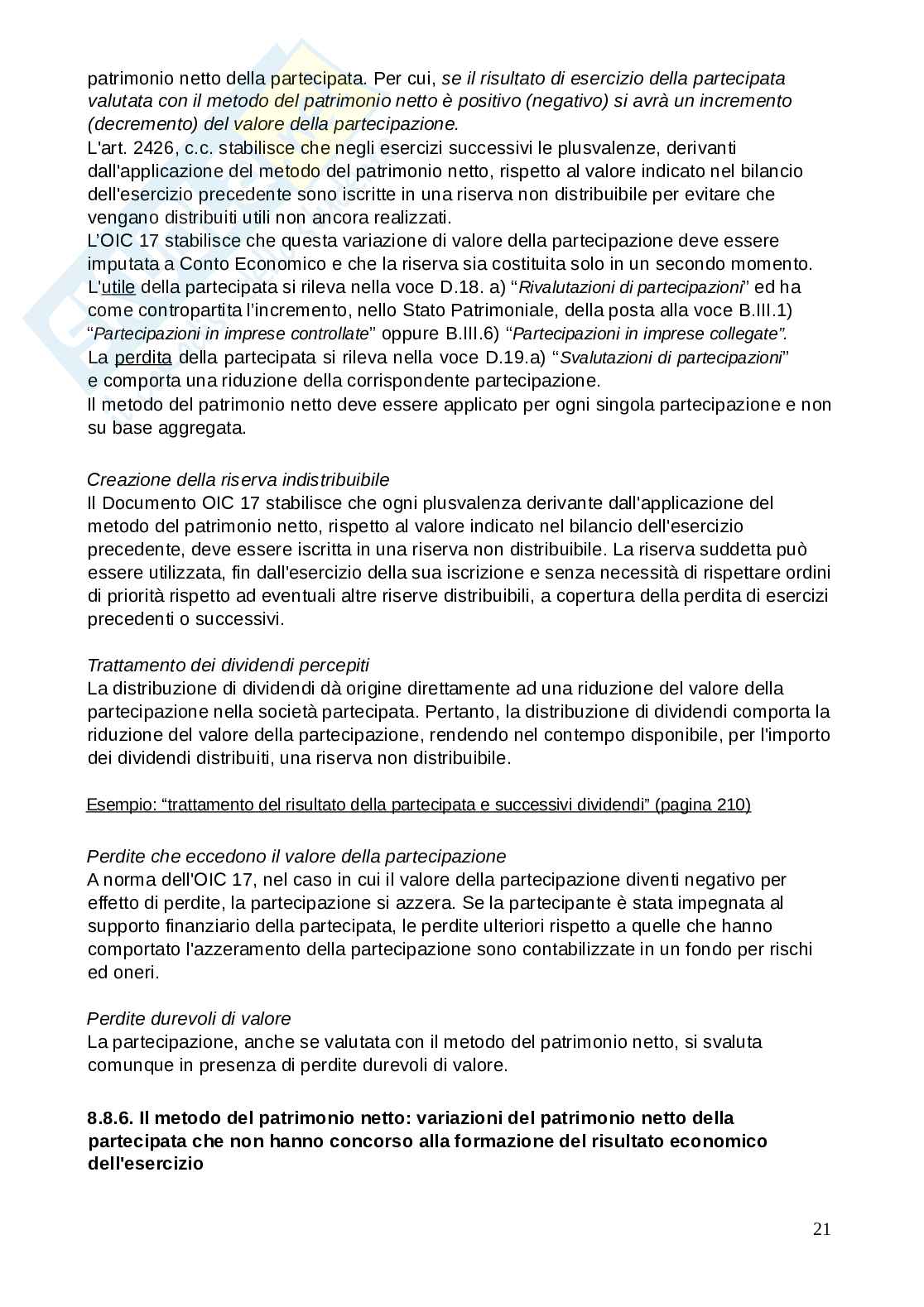 Appunti Contabilità e bilancio, secondo parziale  Pag. 21