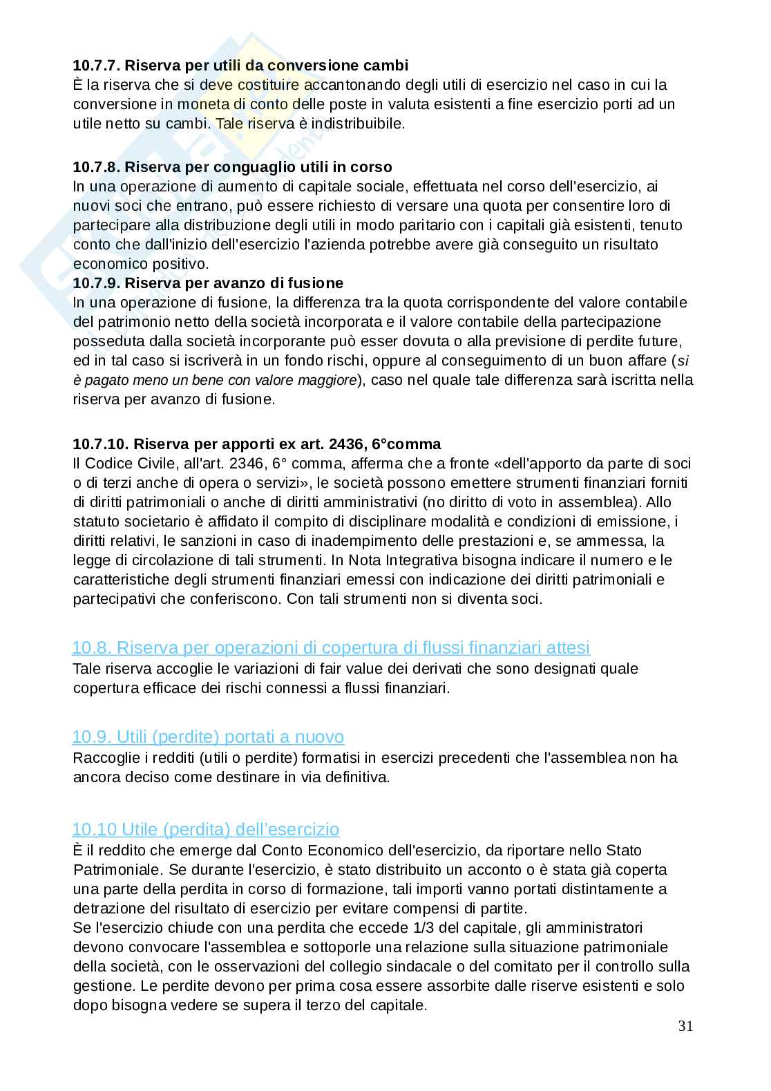 Appunti Contabilità e bilancio, secondo parziale  Pag. 31
