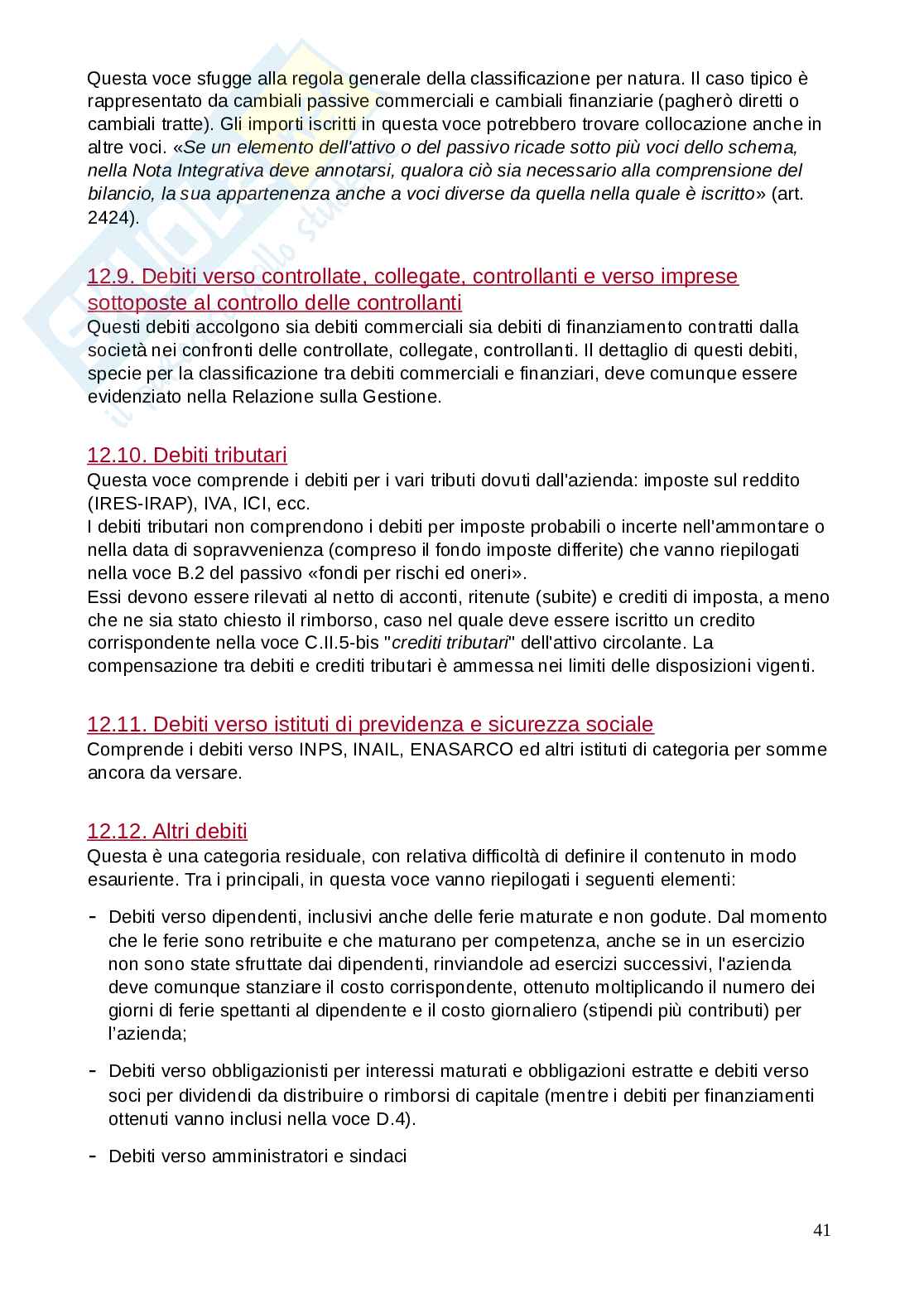 Appunti Contabilità e bilancio, secondo parziale  Pag. 41