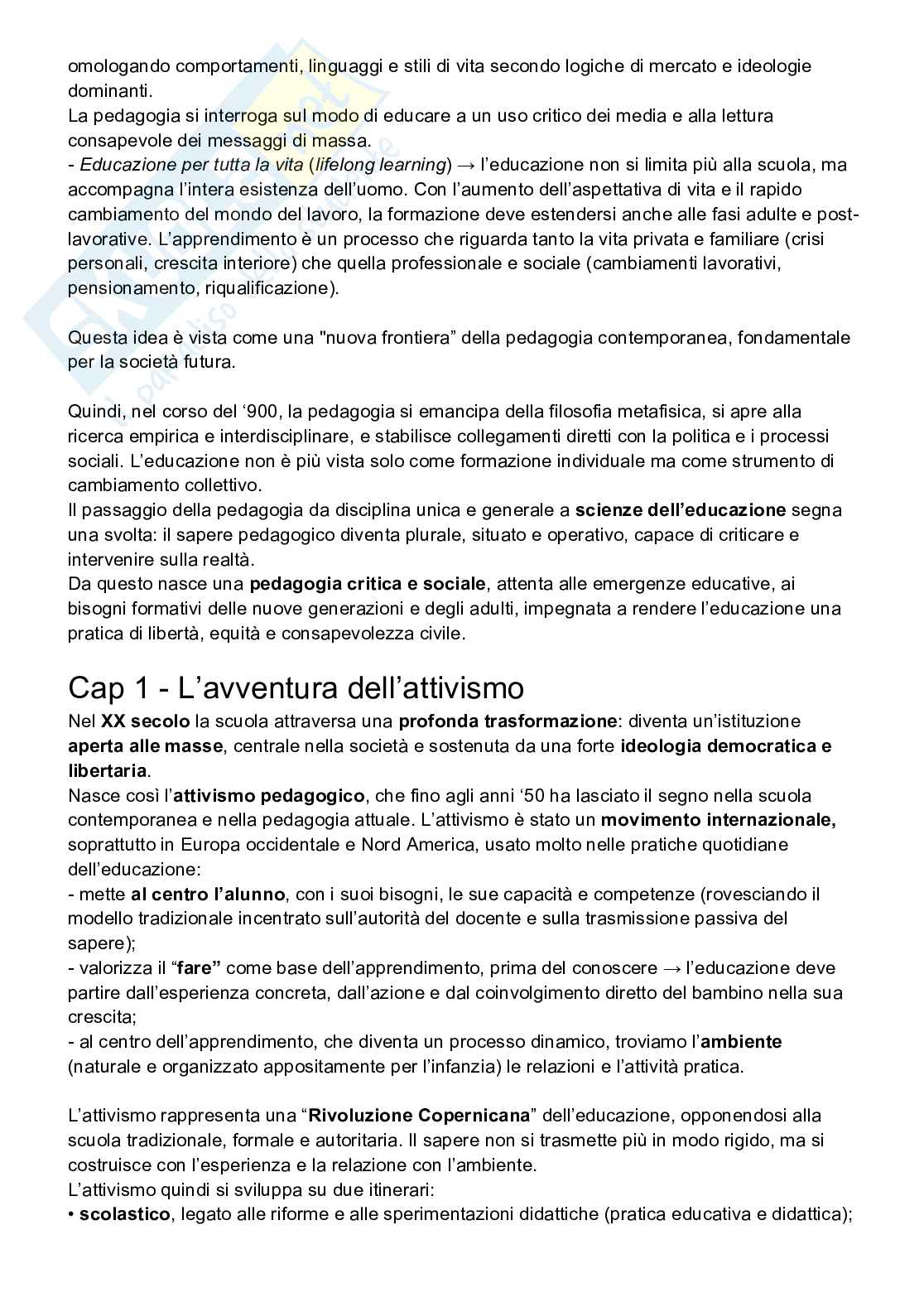 Riassunto esame Storia dei processi comunicativi e formativi, Prof. Zoran Lapov, libro consigliato La pedagogia del Novecento, Cambi Pag. 6