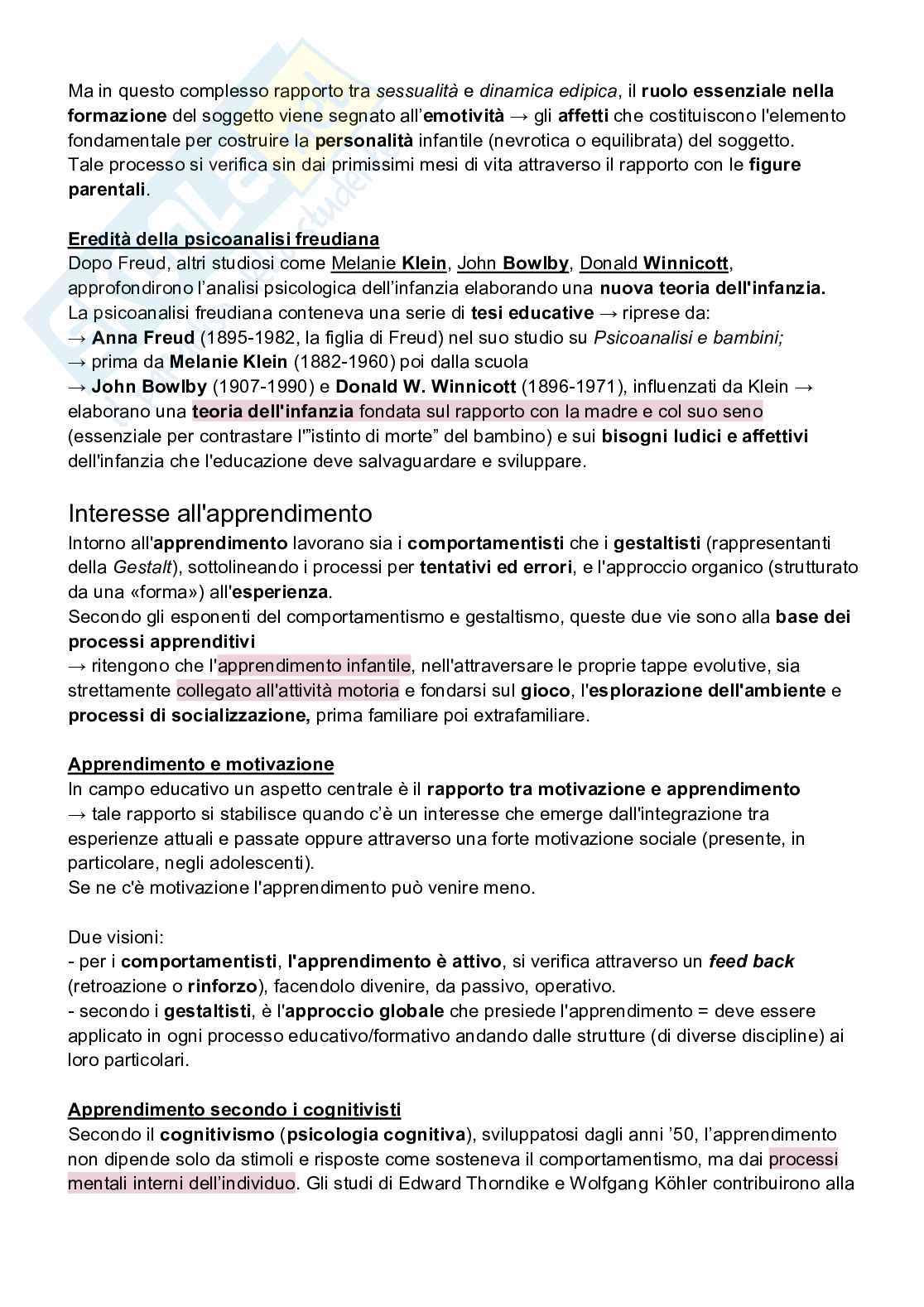 Riassunto esame Storia dei processi comunicativi e formativi, Prof. Zoran Lapov, libro consigliato La pedagogia del Novecento, Cambi Pag. 66