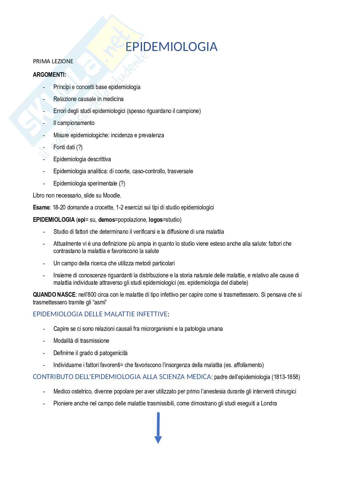Epidemiologia Pag. 1