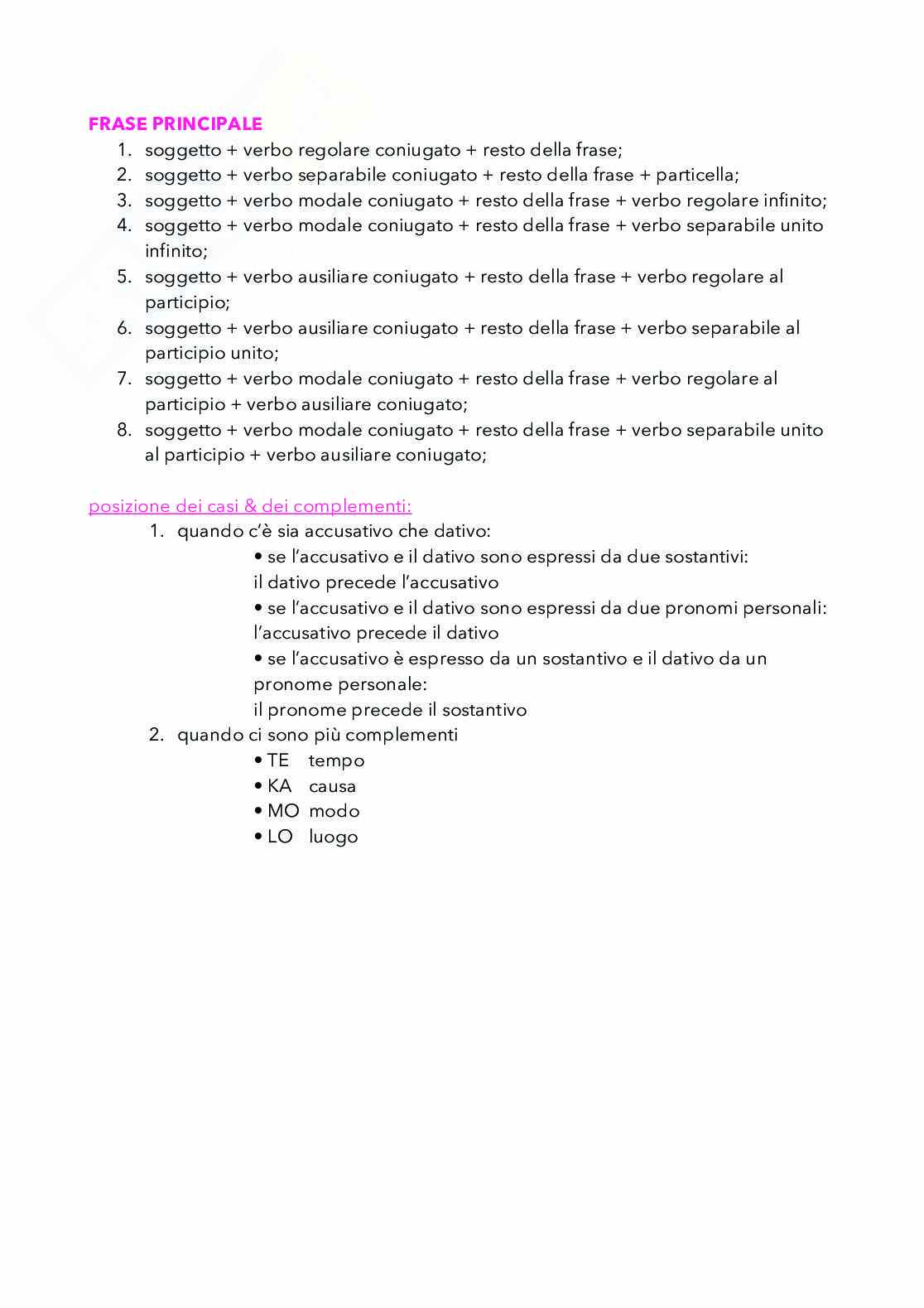 Esercizi Dativo E Accusativo Tedesco