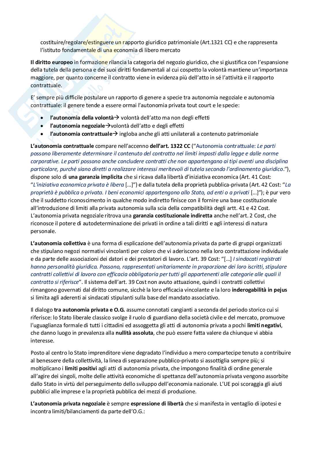 Riassunto esame Diritto privato 1, libro consigliato Mazzamuto Pag. 11