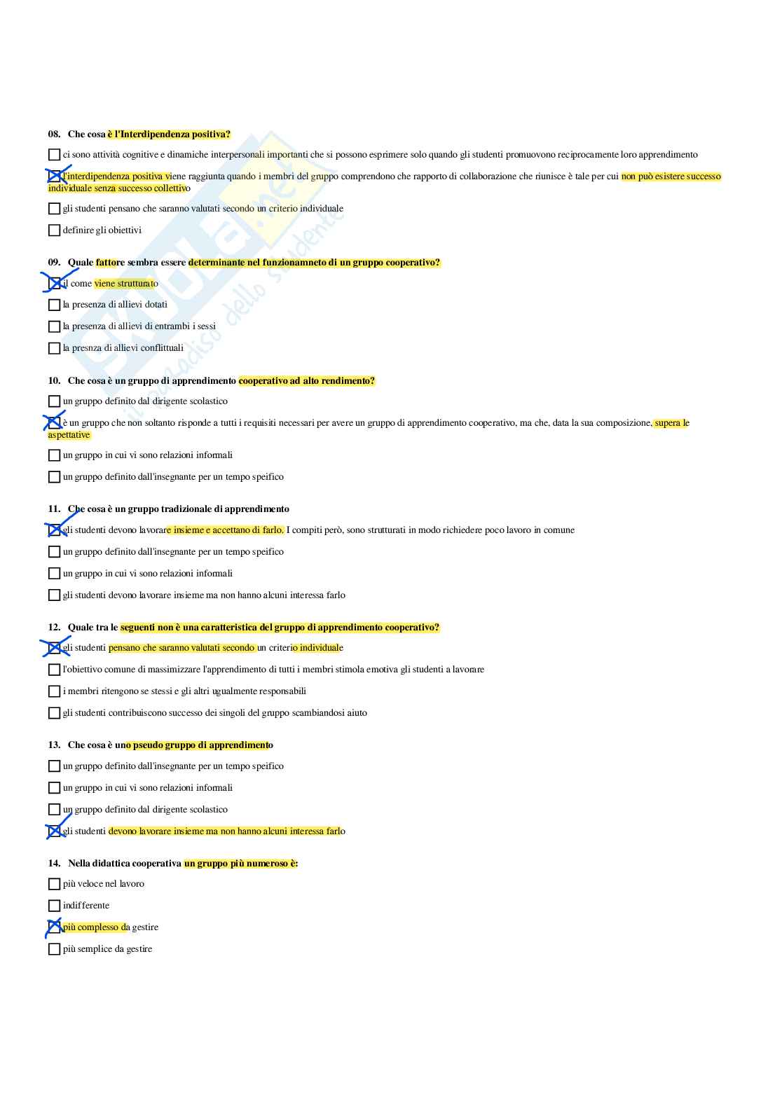 Paniere Completo di Didattica dell'inclusione (2026) - Risposte multiple e aperte corrette Pag. 21