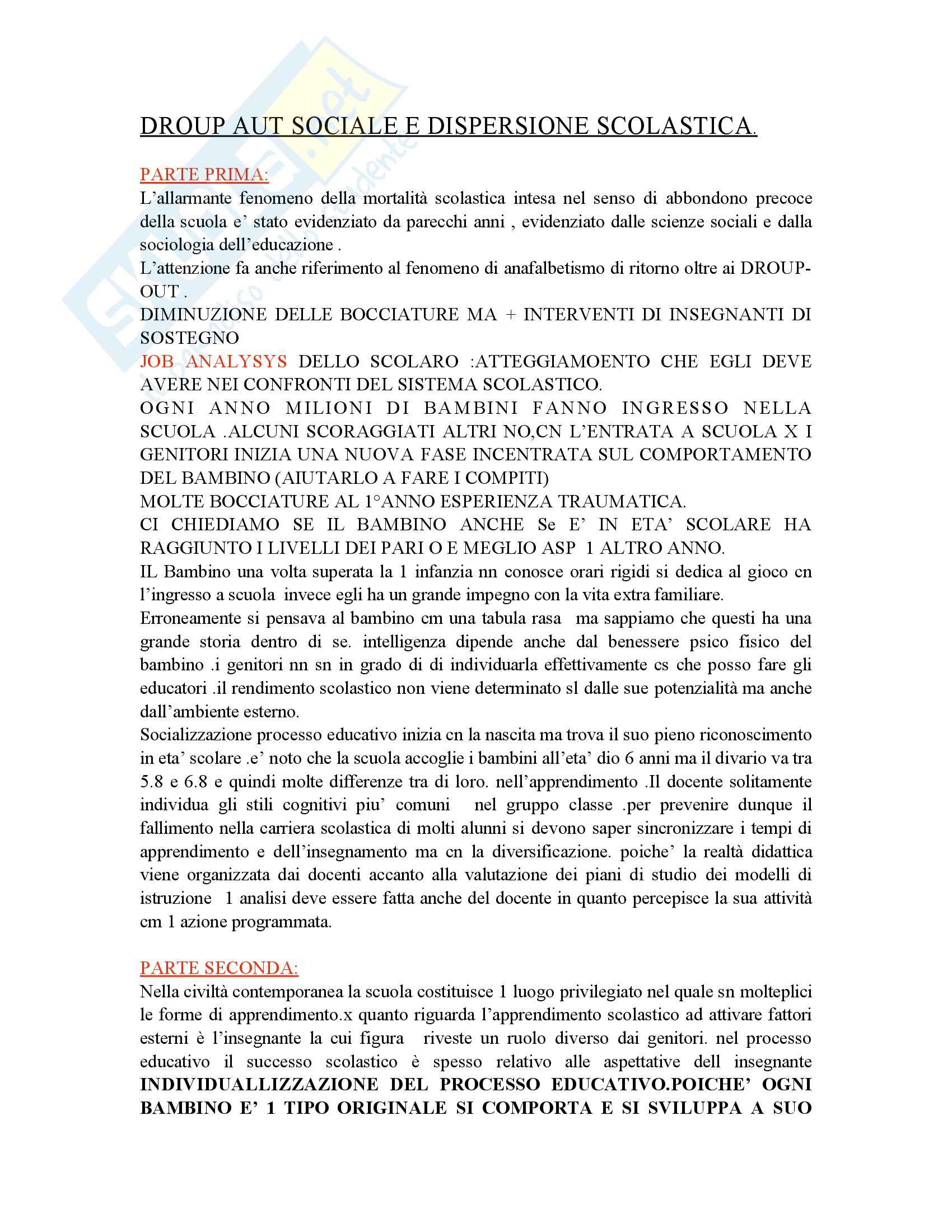Riassunto esame Psicologia dello sviluppo, prof. indefinito, libro consigliato Psicologia dello sviluppo, Lunetta Pag. 1