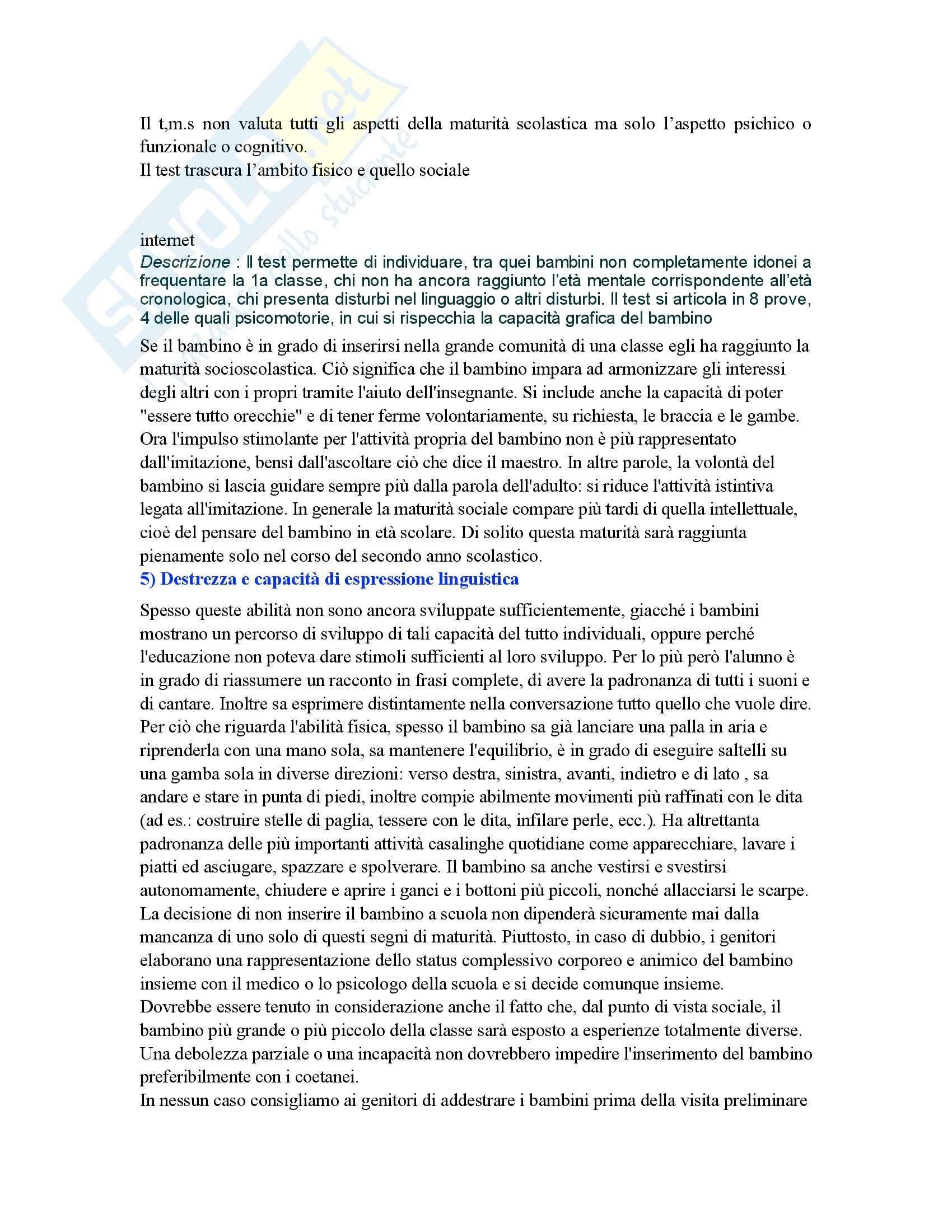 Riassunto esame Psicologia dello sviluppo, prof. indefinito, libro consigliato Psicologia dello sviluppo, Lunetta Pag. 6