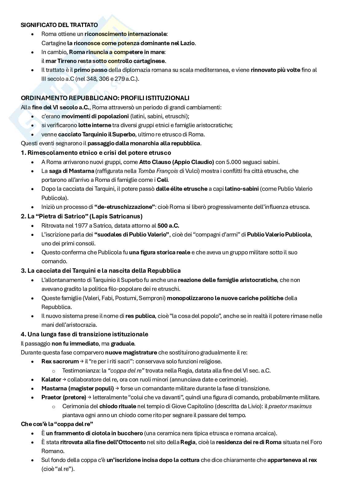 Riassunto esame Storia romana i, Prof. Rizzi Alessandra, libro consigliato Roma Antica - Storia e documenti, Cresci Marrone, Rohr Vio, Calvelli Pag. 26