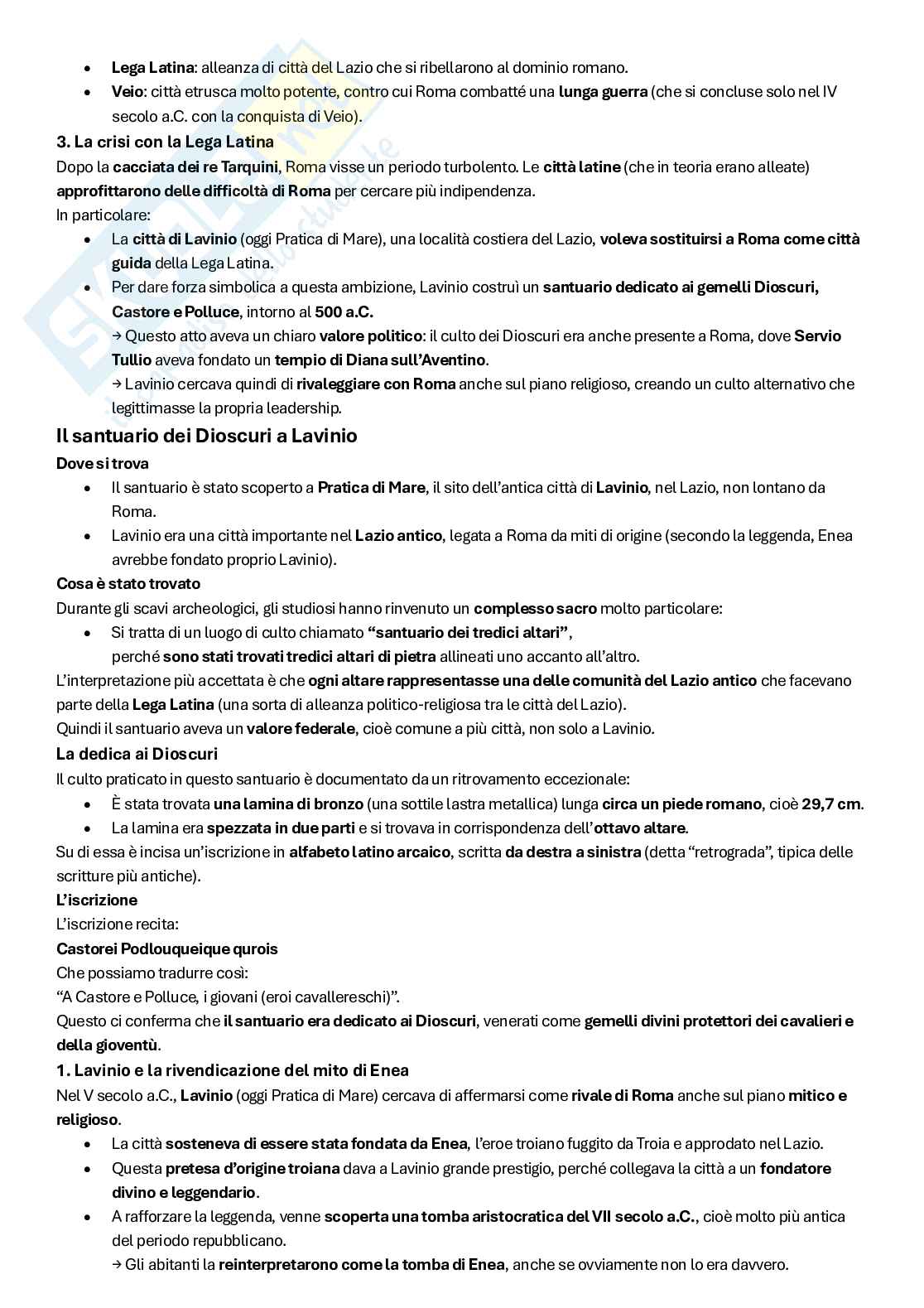 Riassunto esame Storia romana i, Prof. Rizzi Alessandra, libro consigliato Roma Antica - Storia e documenti, Cresci Marrone, Rohr Vio, Calvelli Pag. 31