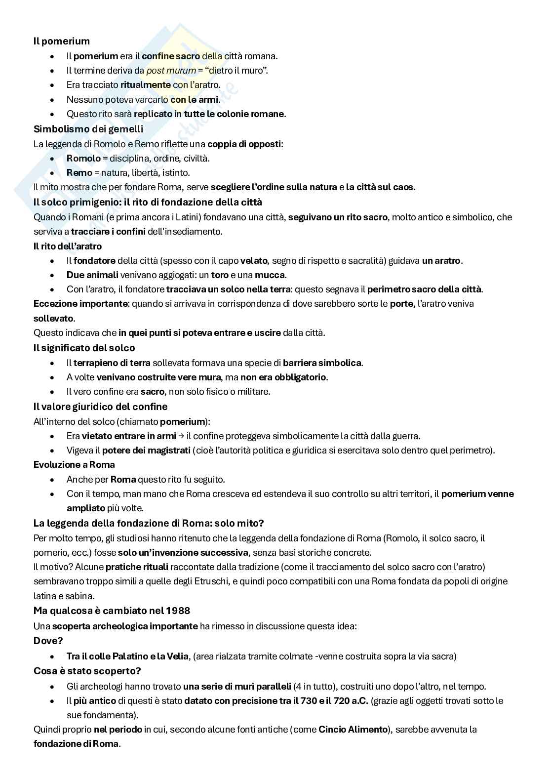 Riassunto esame Storia romana i, Prof. Rizzi Alessandra, libro consigliato Roma Antica - Storia e documenti, Cresci Marrone, Rohr Vio, Calvelli Pag. 6