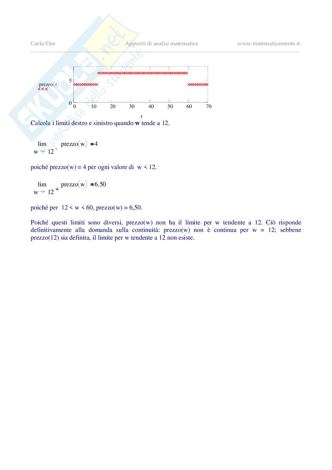 Limiti e funzioni continue Pag. 6