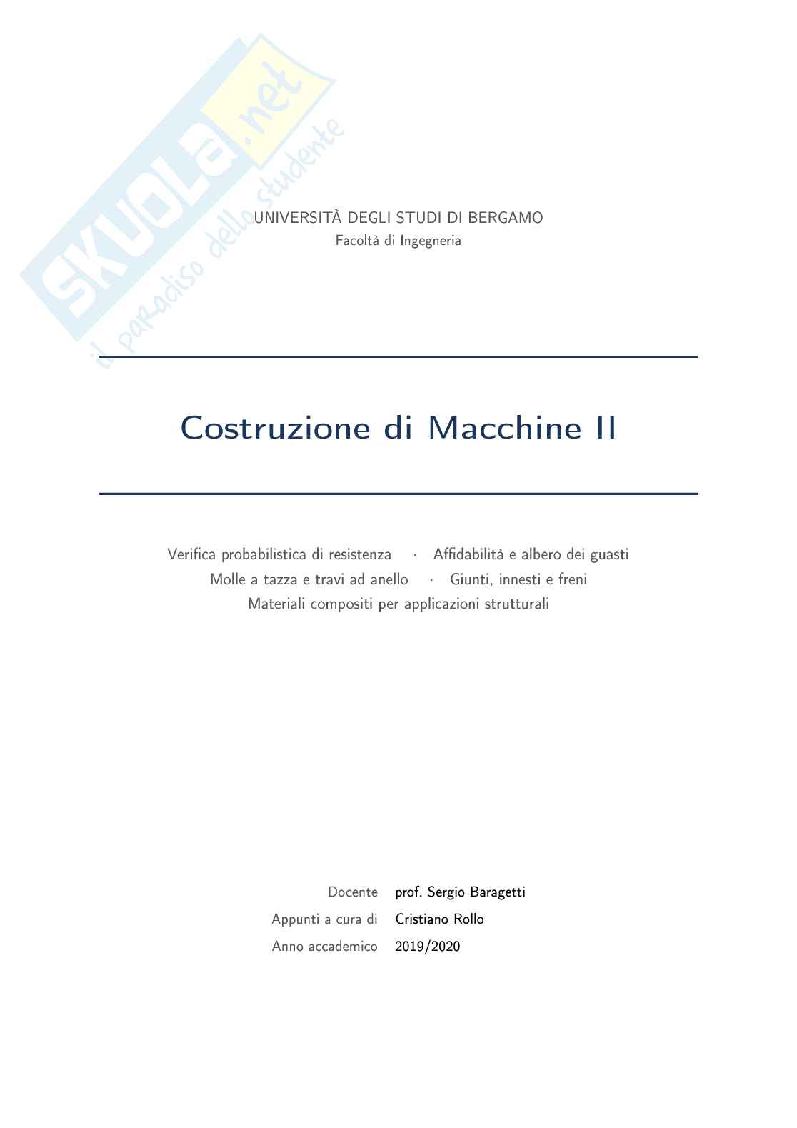 Appunti Costruzione di macchine 2 Pag. 1