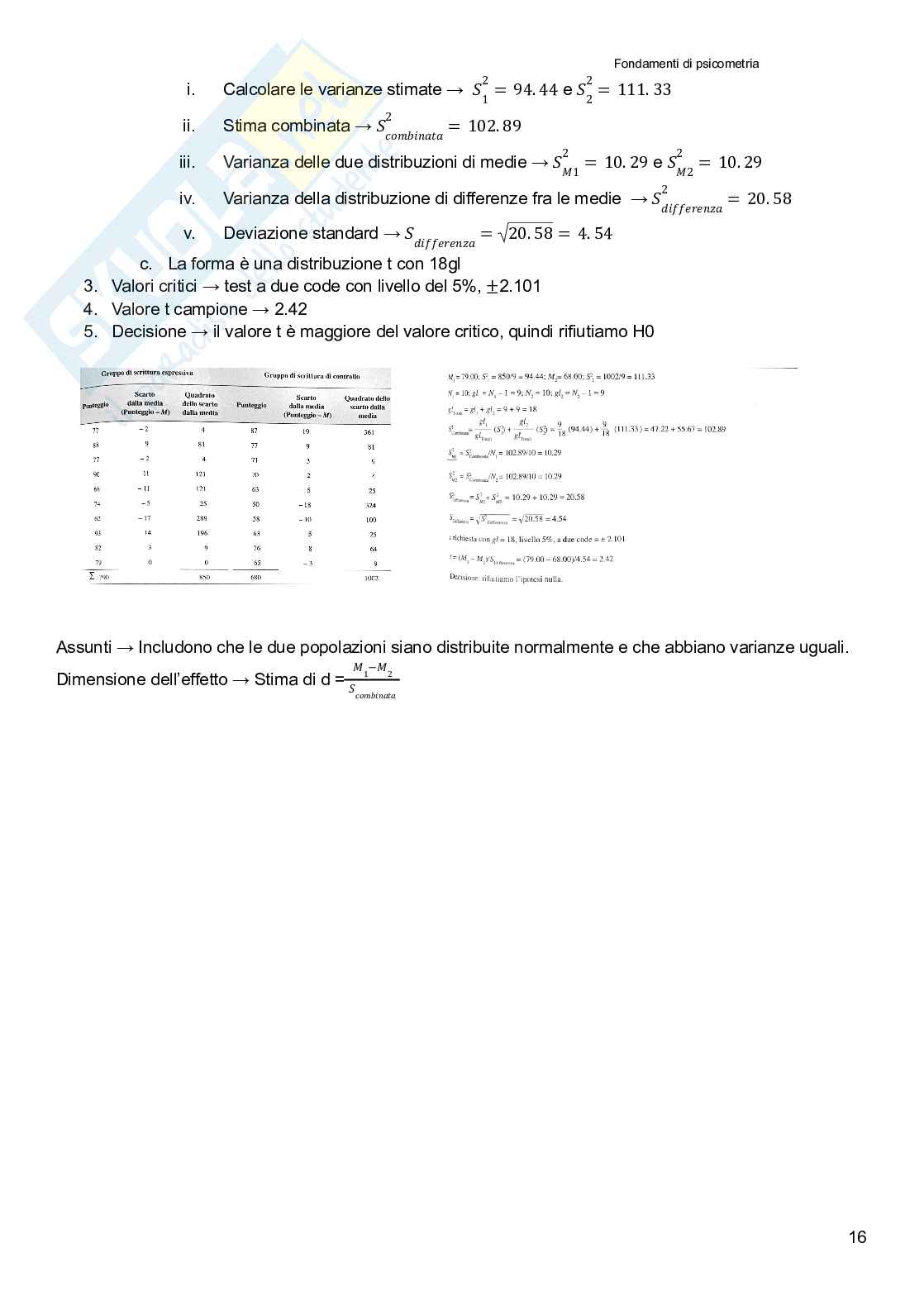 Fondamenti di psicometria Pag. 16