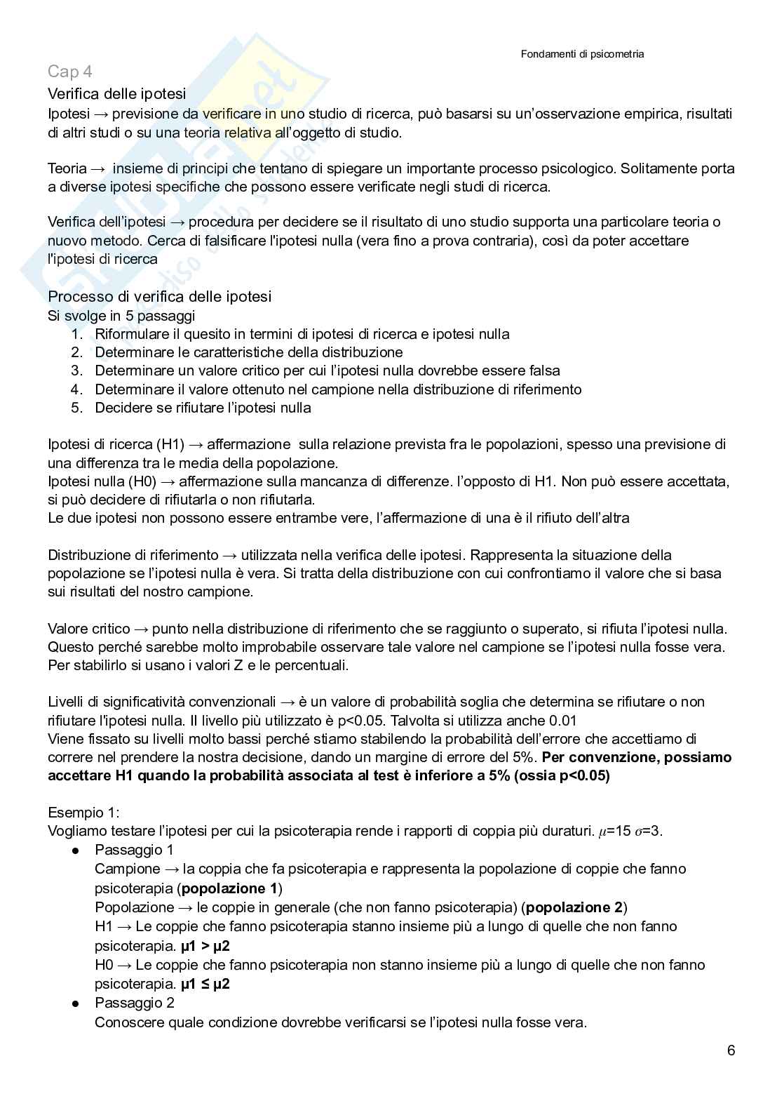 Fondamenti di psicometria Pag. 6