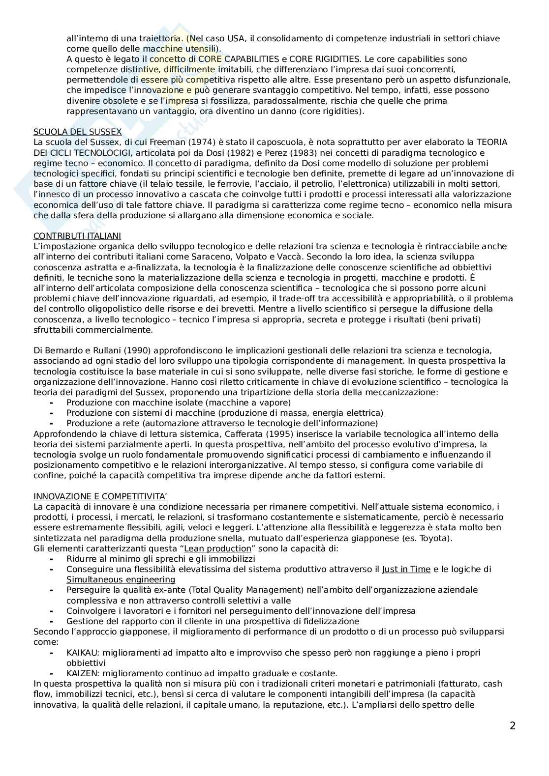 Economia e gestione dell'innovazione Pag. 2