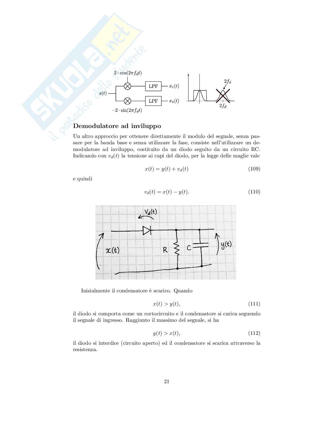 Trasmissione dei segnali digitali - Conversione in discesa, banda immagine, campionamento diretto A/D in un solo passo Pag. 6