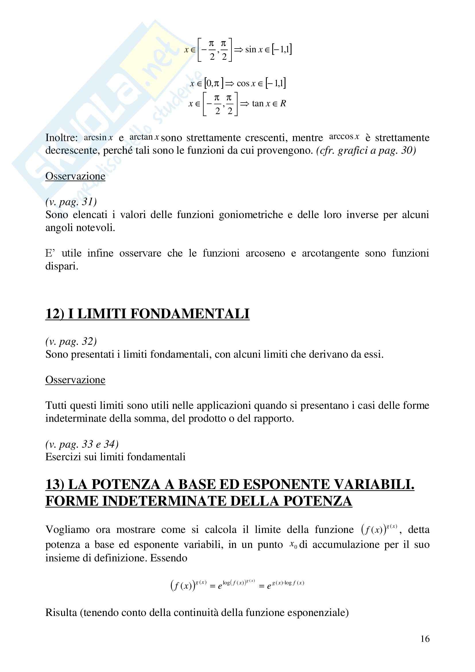 Analisi matematica I - i punti di accumulazione Pag. 16