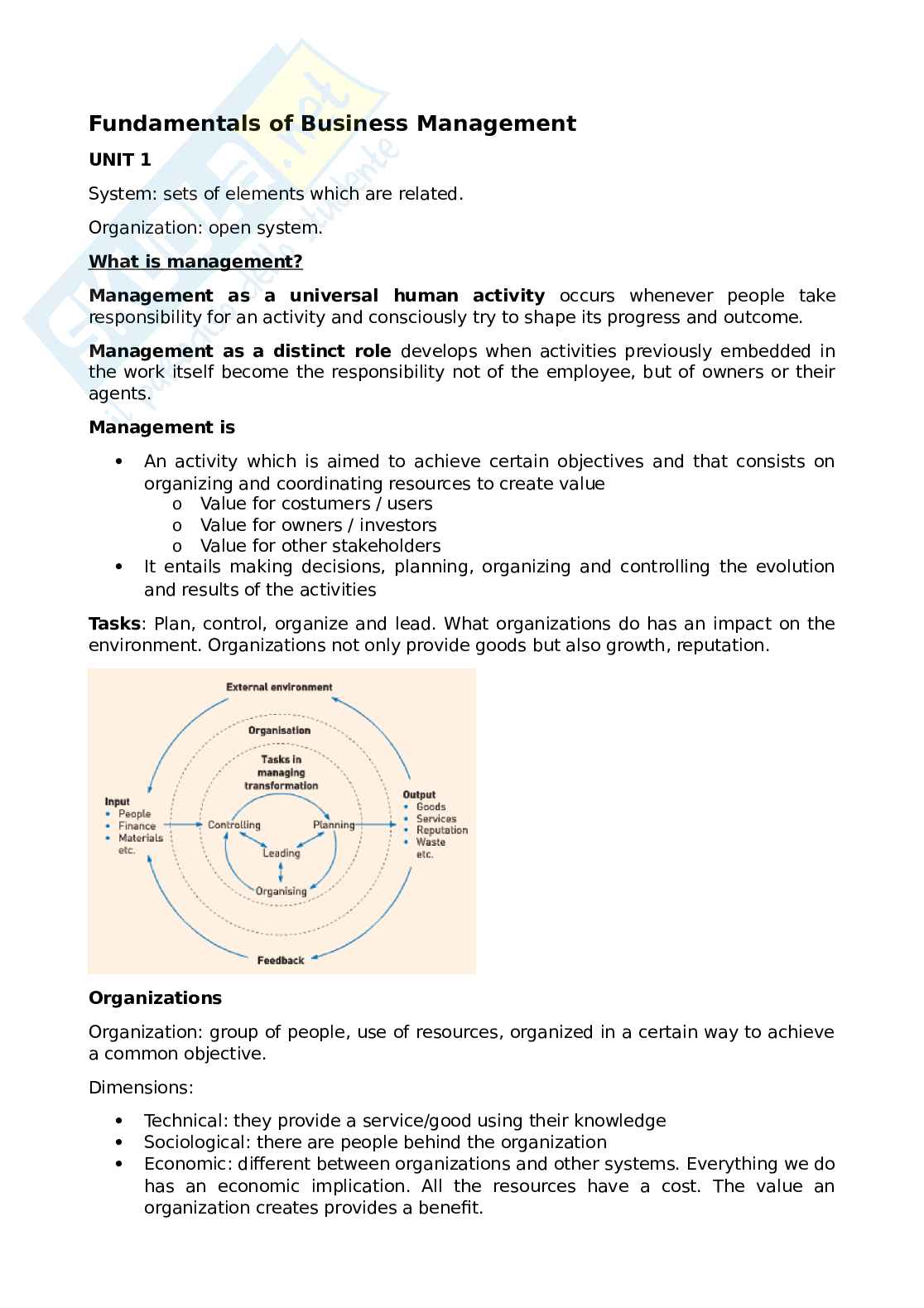 Appunti Fondamenti Business Policy Pag. 1