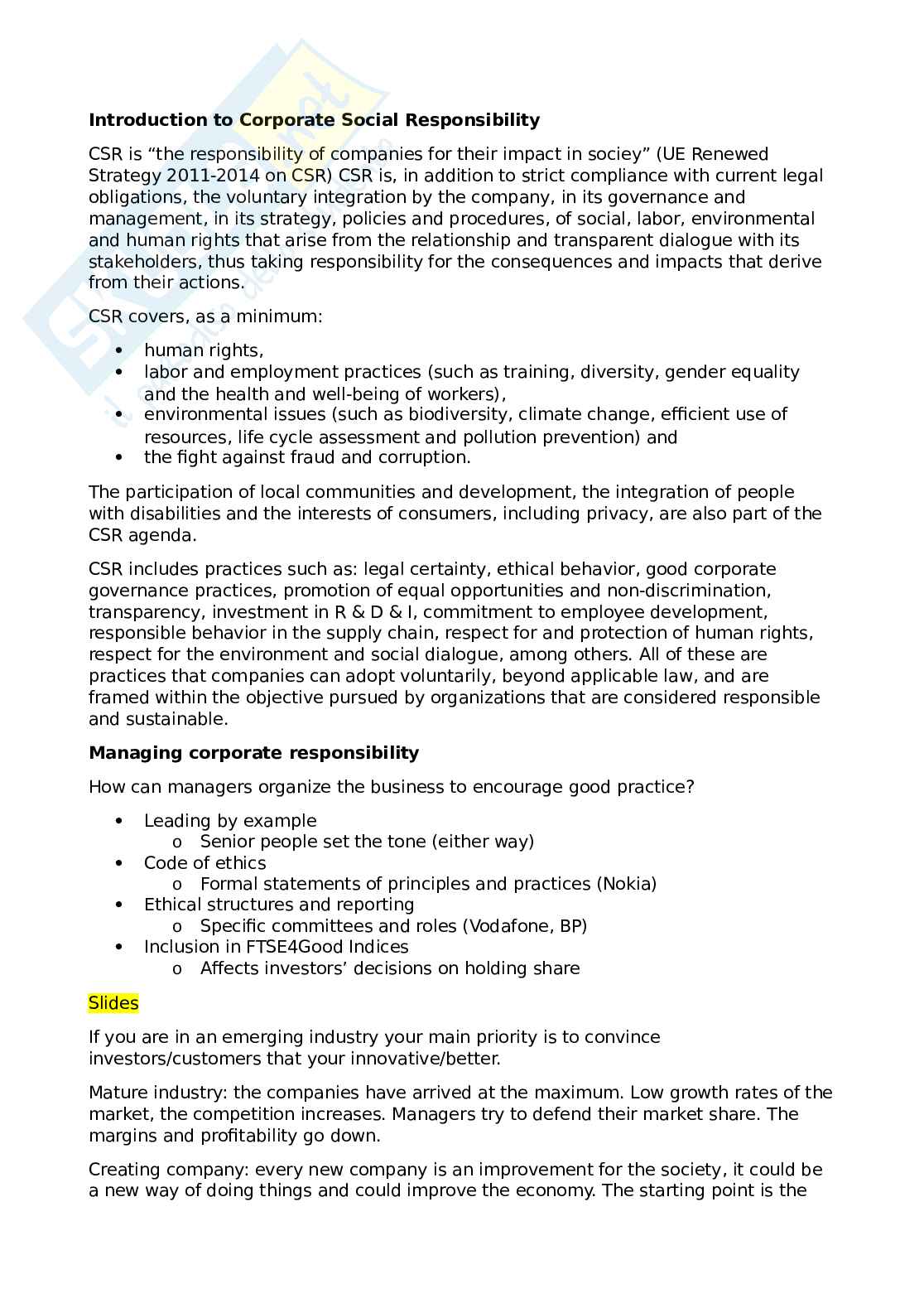 Appunti Fondamenti Business Policy Pag. 16