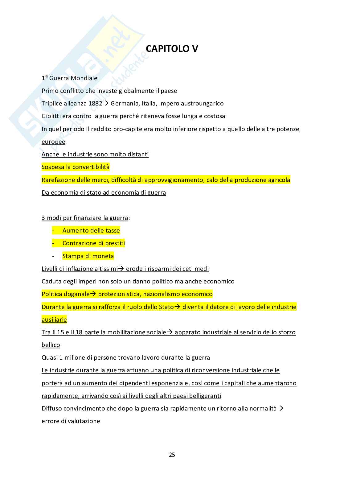 Riassunto esame Storia economica, Prof. Cafarelli Andrea, libro consigliato L'Italia economica. Tempi e fenomeni del cambiamento dall'Unità a oggi, Paolo Pecorari Pag. 26