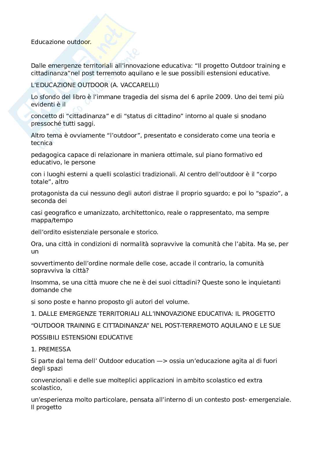 Educazione outdoor Pag. 1